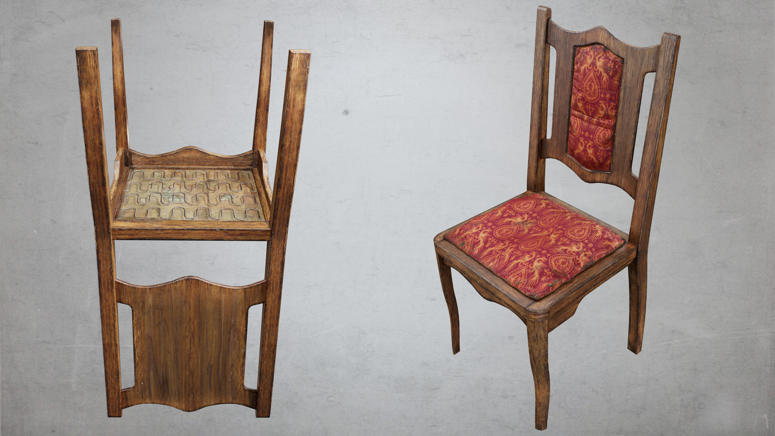 Dining Table Low-poly 3D model_4