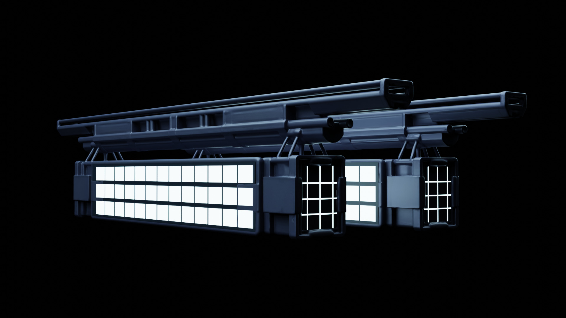 Concert Lights Truss Set of 2 High-Quality 3D model_2