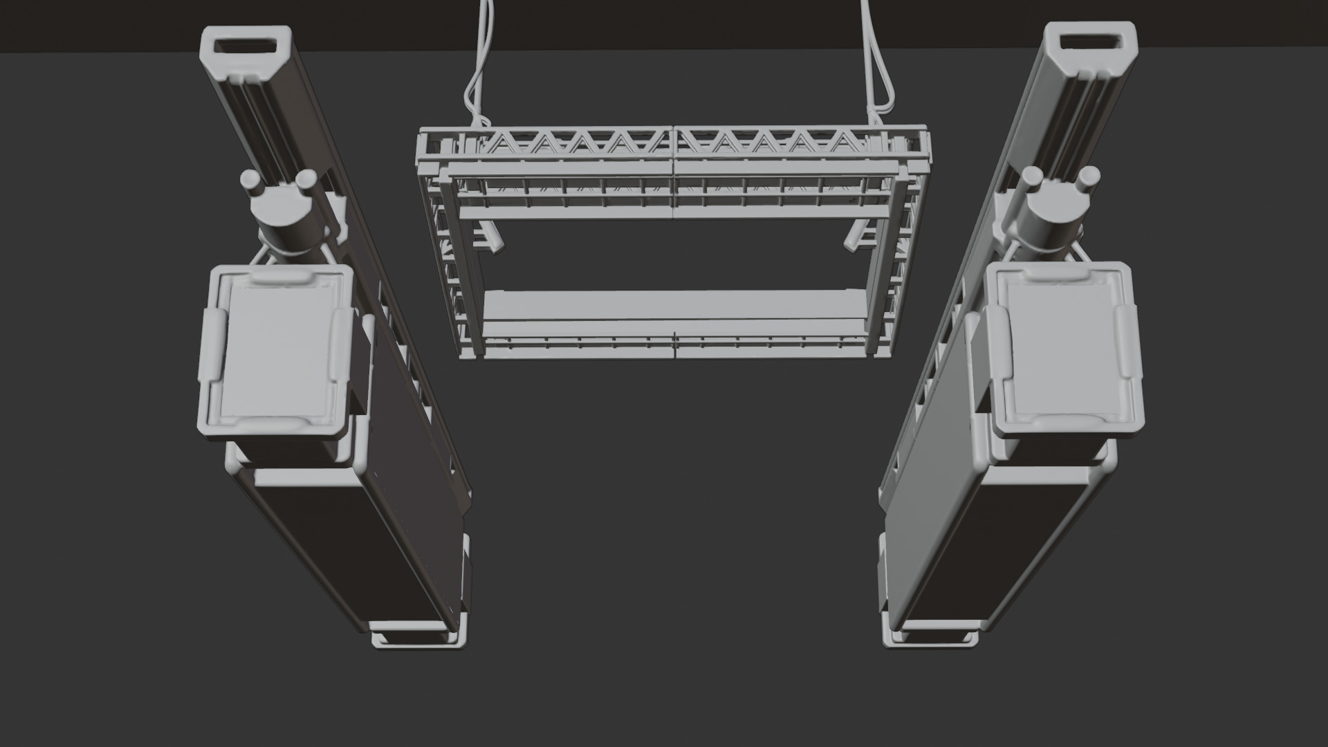 Concert Lights Truss Set of 2 High-Quality 3D model_7