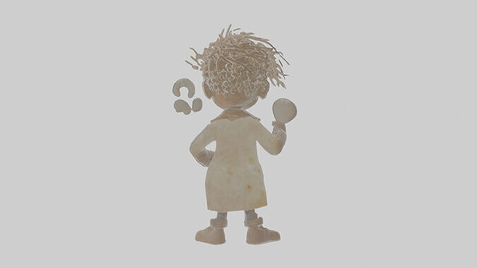 Cartoon Alistair the Analyzer of Anomalous Artifacts Model Low-poly 3D model