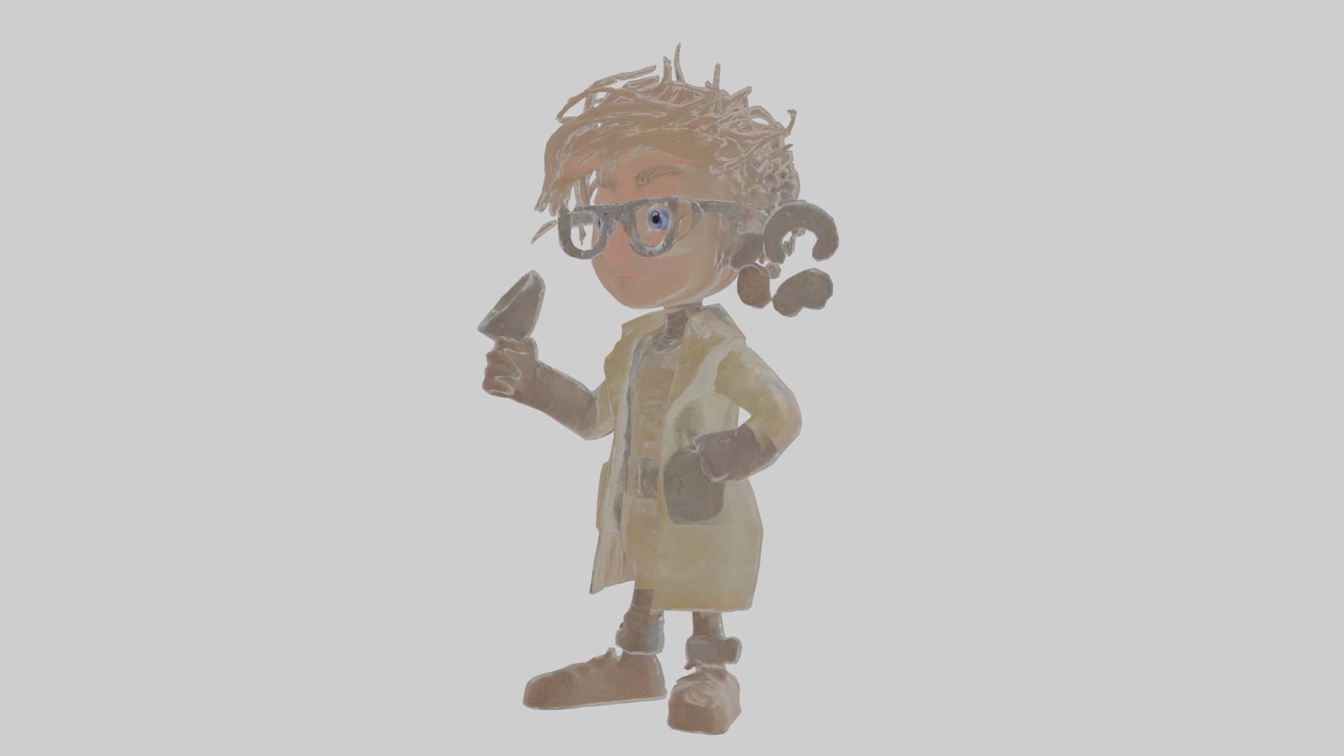 Cartoon Alistair the Analyzer of Anomalous Artifacts Model Low-poly 3D model_12