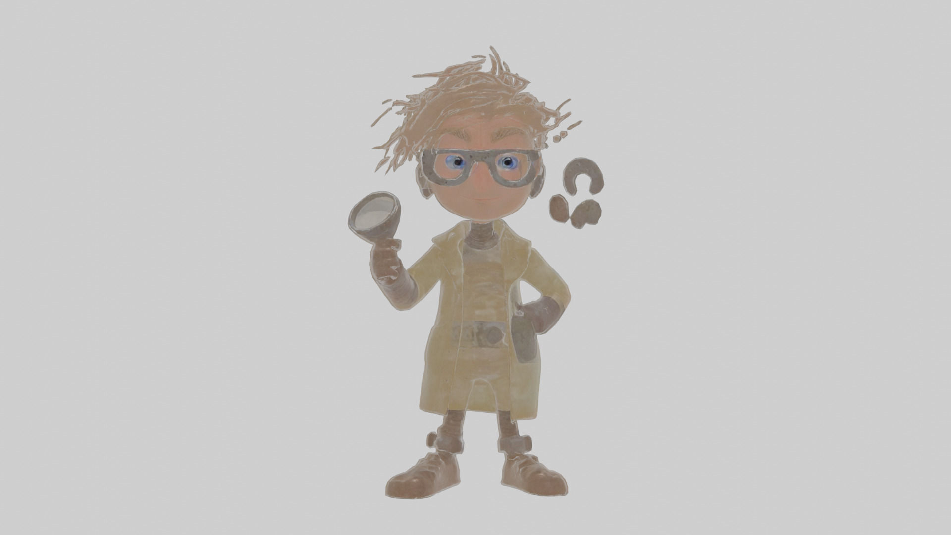 Cartoon Alistair the Analyzer of Anomalous Artifacts Model Low-poly 3D model_14