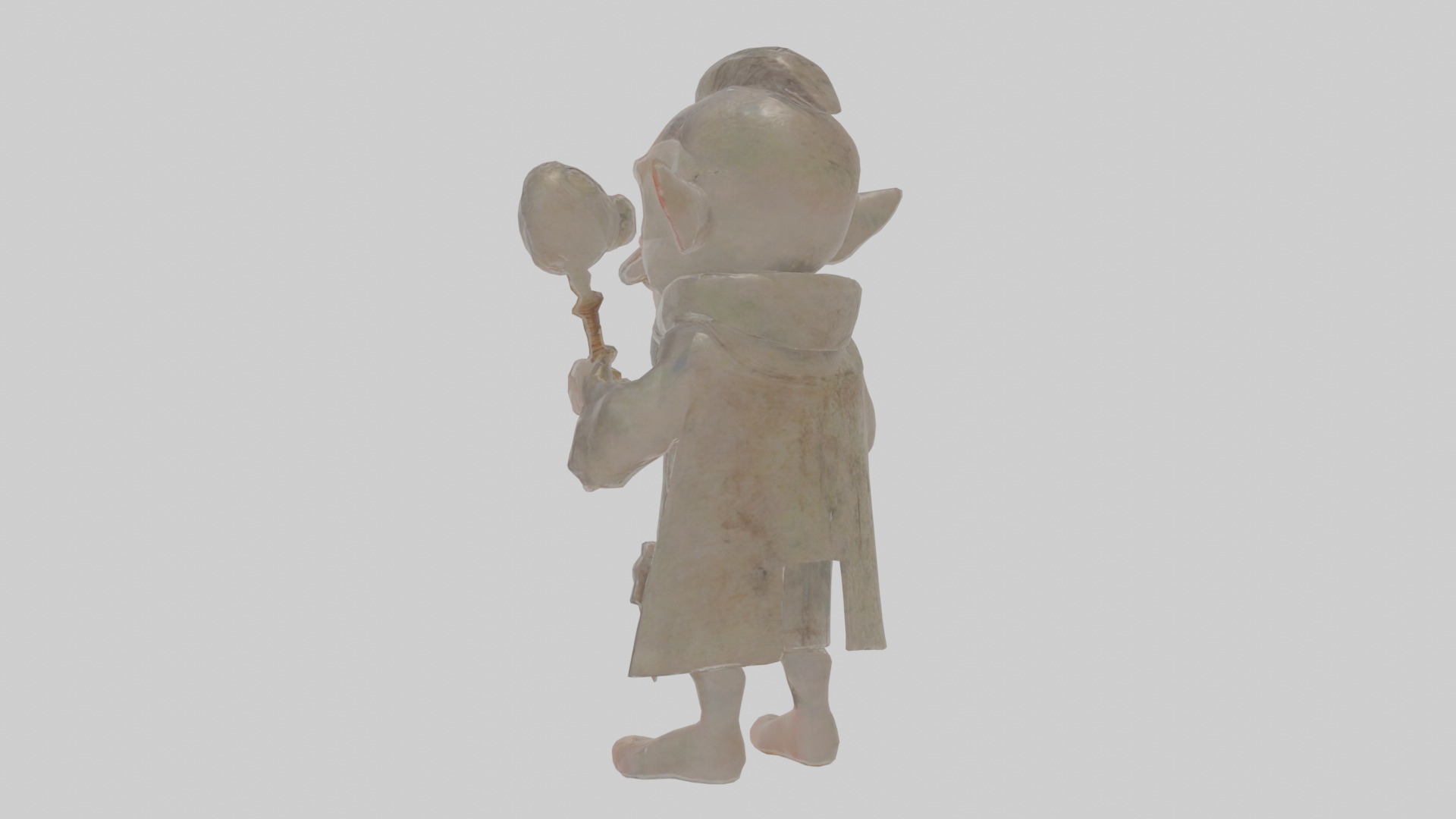 Cartoon Alistair the Appraiser of Accursed Amulets Model Low-poly 3D model_2