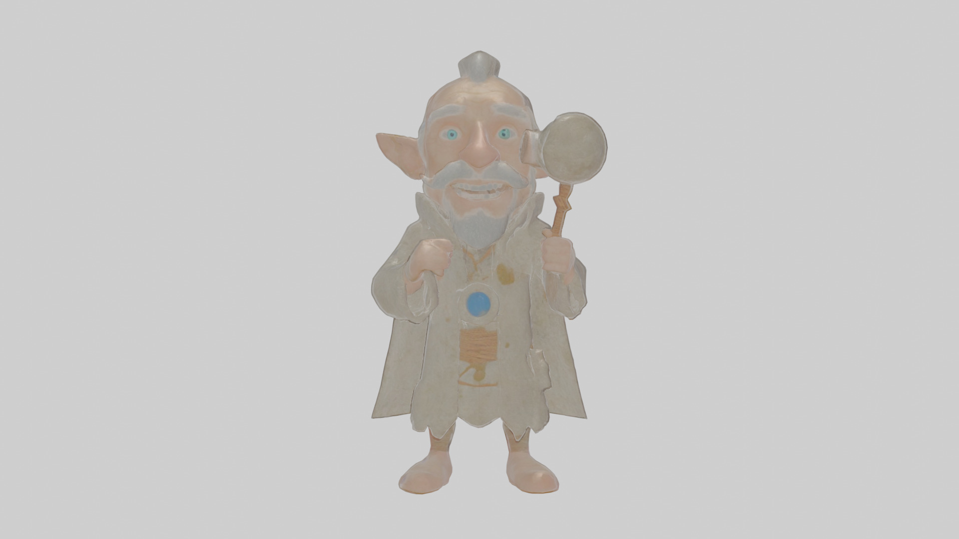 Cartoon Alistair the Appraiser of Accursed Amulets Model Low-poly 3D model_13