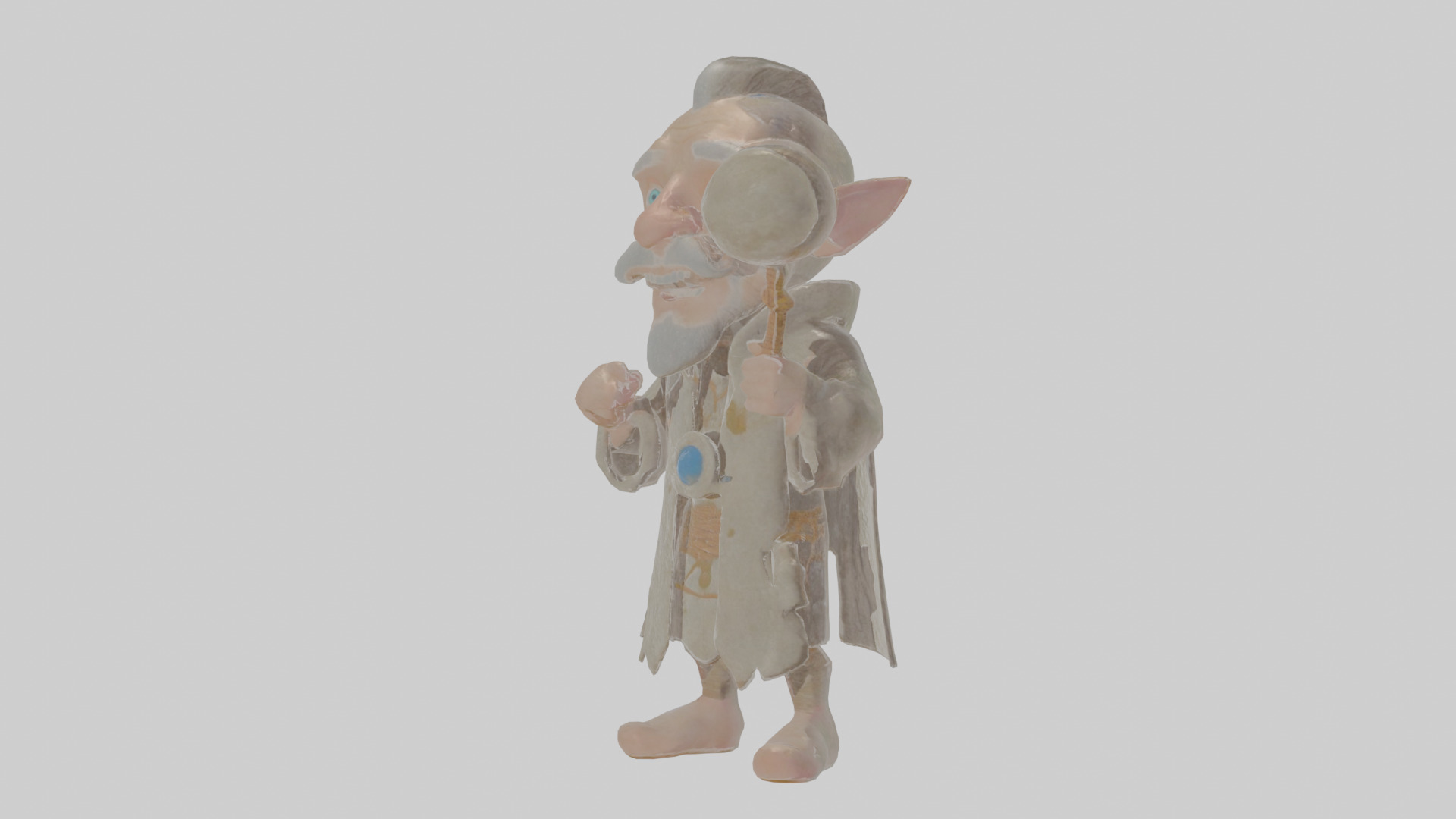 Cartoon Alistair the Appraiser of Accursed Amulets Model Low-poly 3D model_14