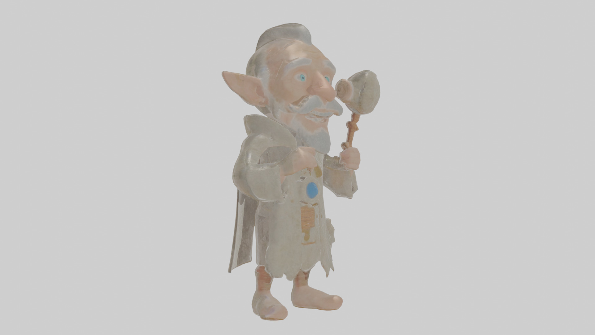 Cartoon Alistair the Appraiser of Accursed Amulets Model Low-poly 3D model_10