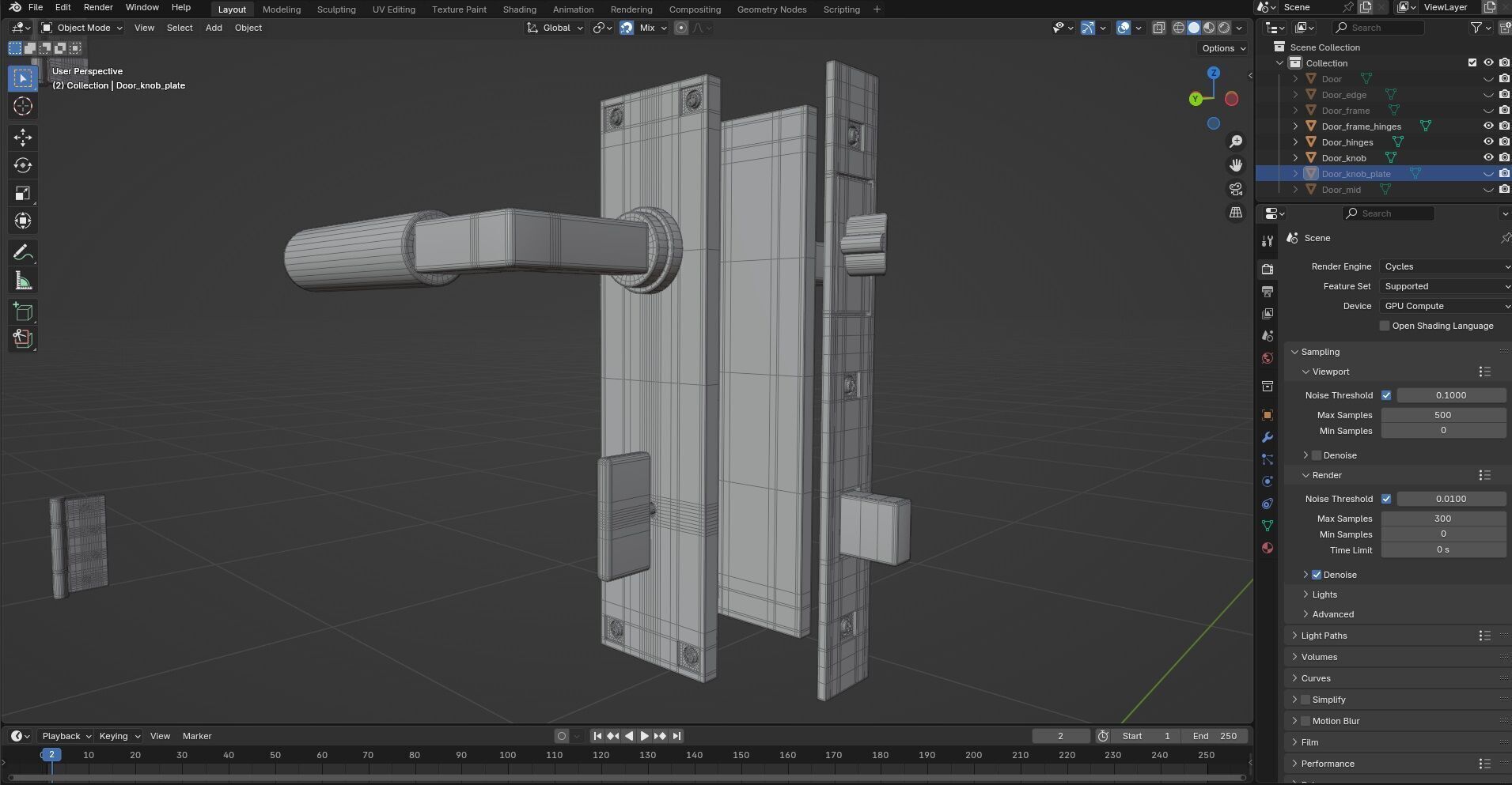 Door Design CG78 3D model_7