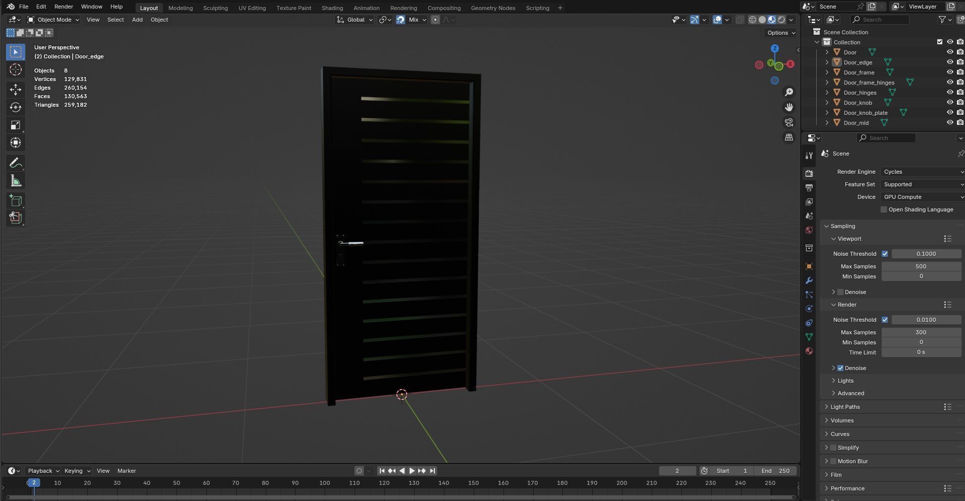 Door Design CG78 3D model_12