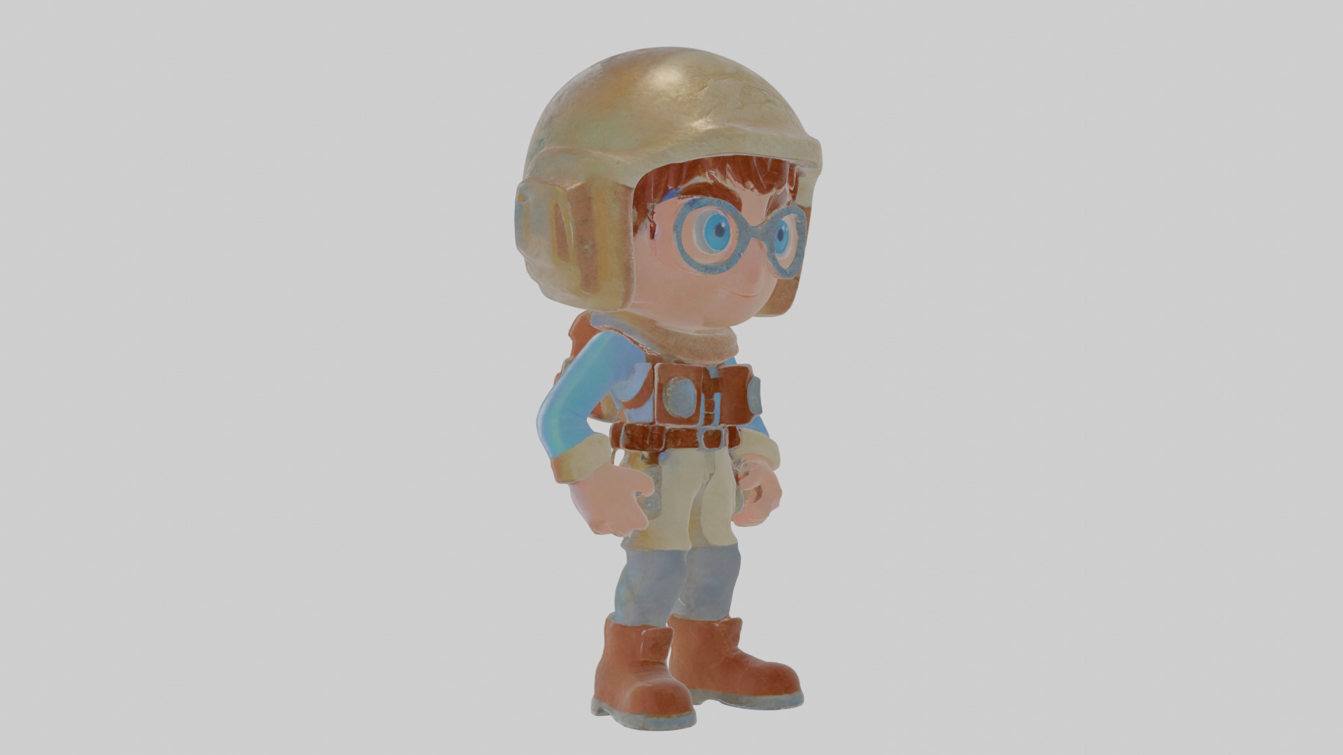 Cartoon Alistair the Astral Archaeologist Model Low-poly 3D model_17