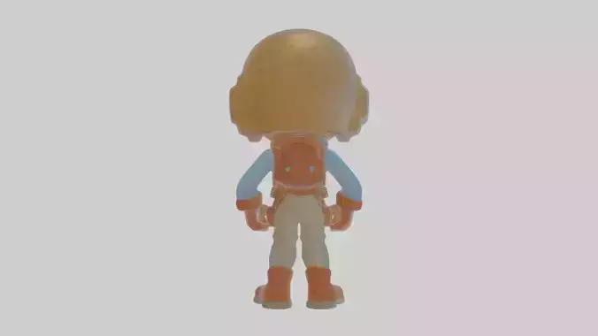 Cartoon Alistair the Astral Archaeologist Model Low-poly 3D model