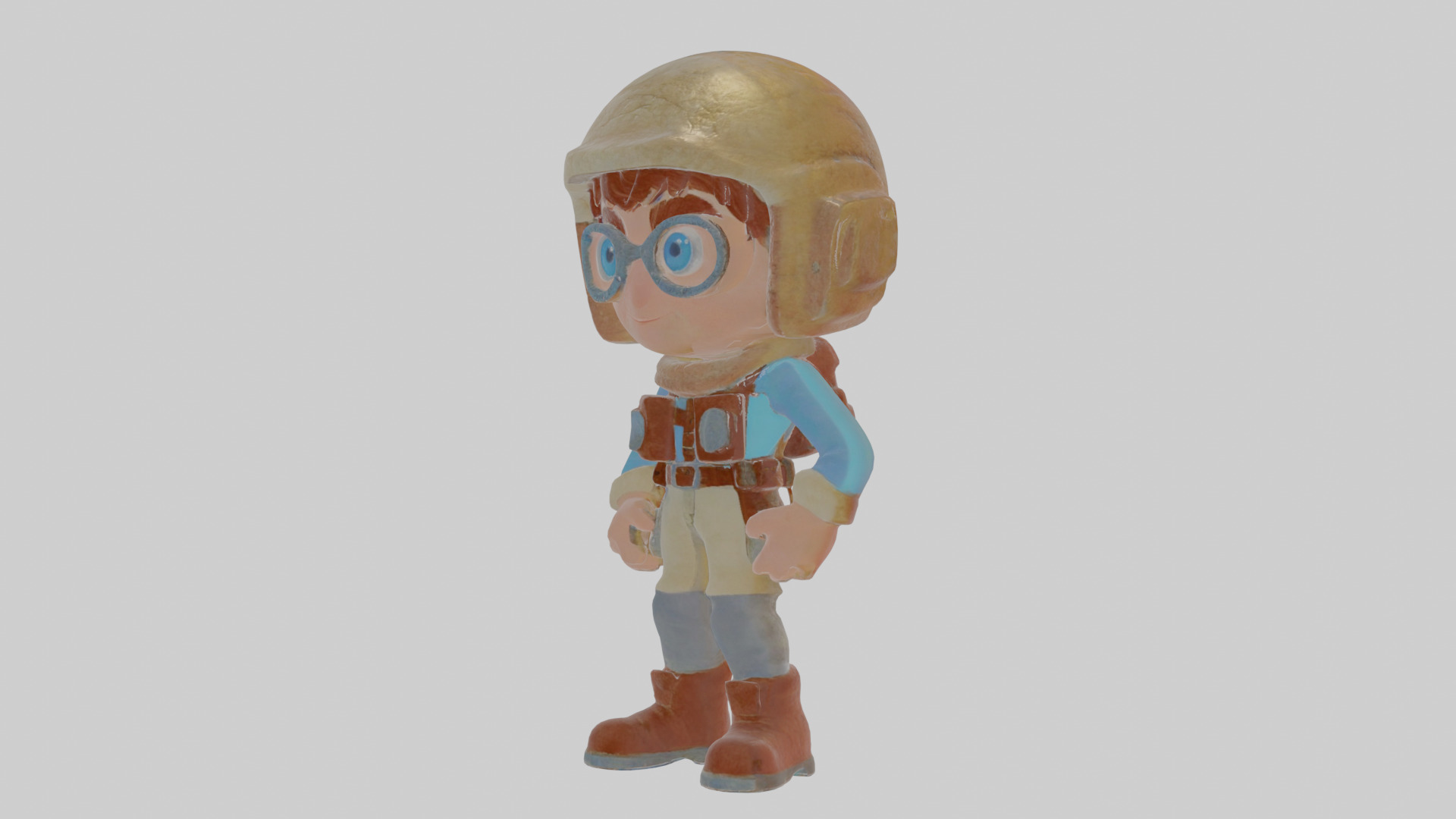 Cartoon Alistair the Astral Archaeologist Model Low-poly 3D model_15