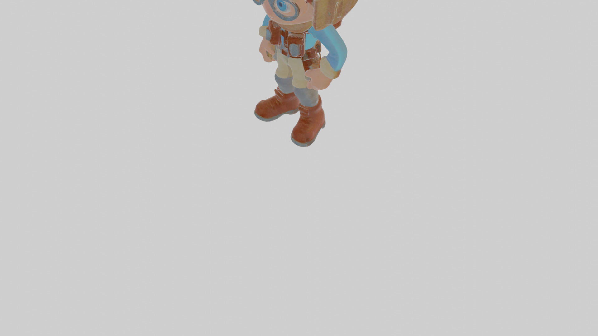 Cartoon Alistair the Astral Archaeologist Model Low-poly 3D model_8