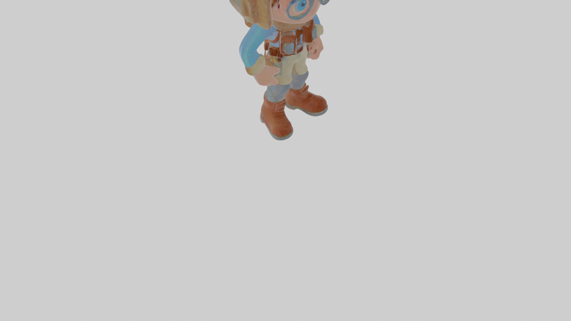 Cartoon Alistair the Astral Archaeologist Model Low-poly 3D model_9