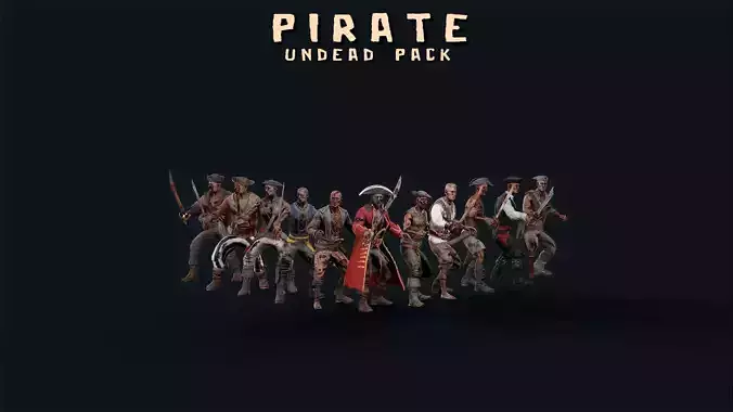 PIRATE UNDEAD PACK 3D Model Collection