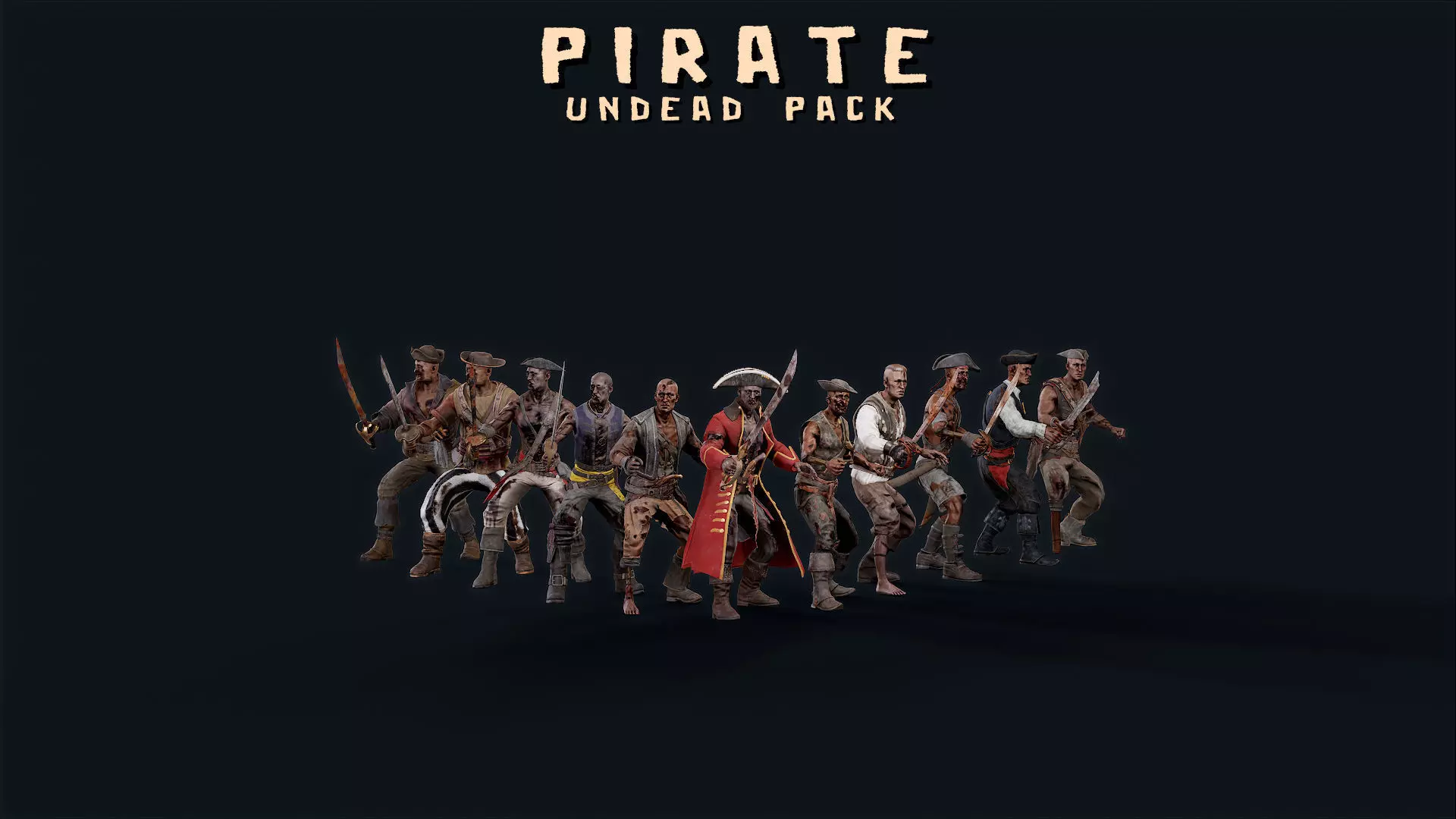 PIRATE UNDEAD PACK 3D Model Collection_0