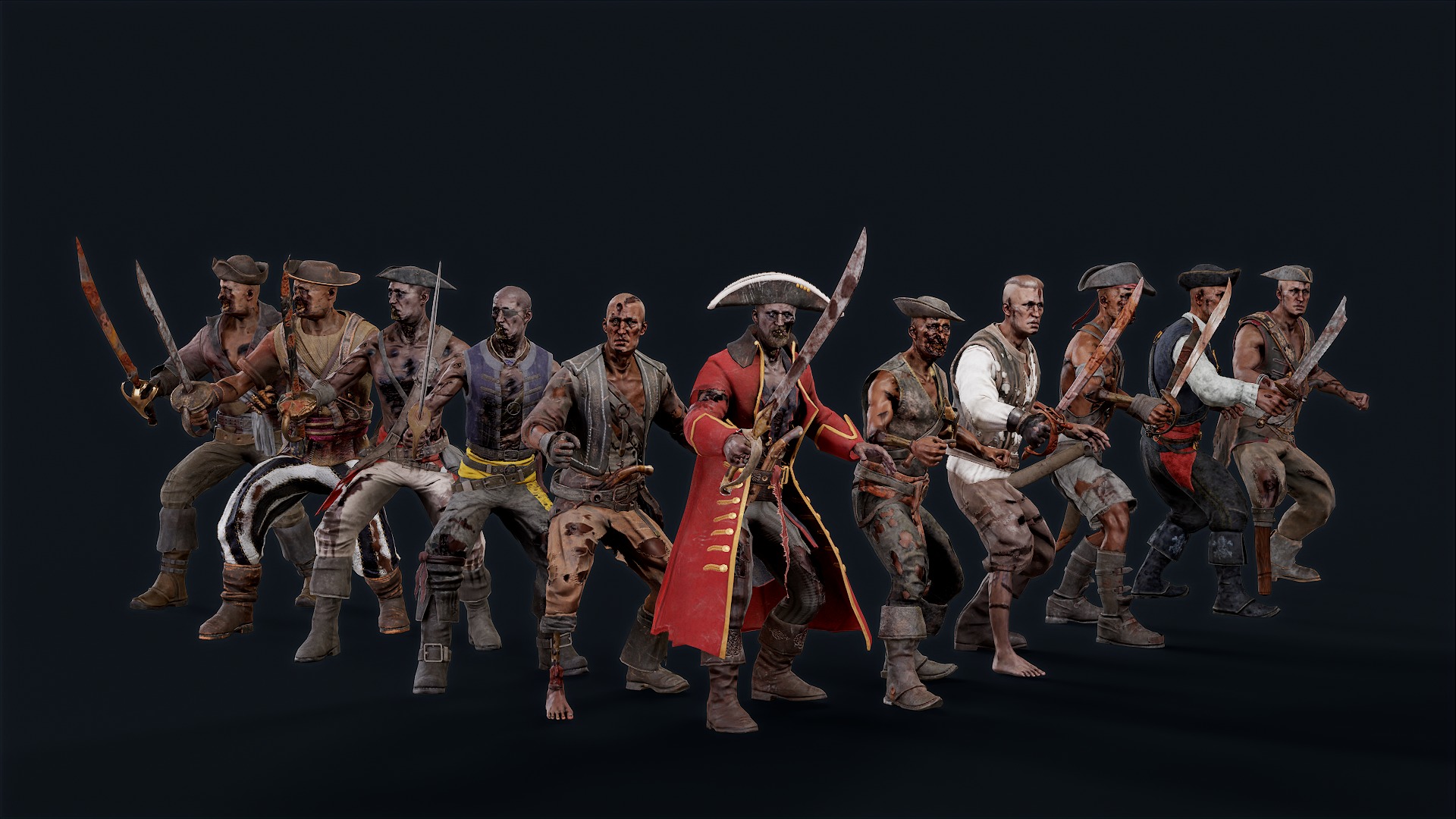 PIRATE UNDEAD PACK 3D Model Collection_2