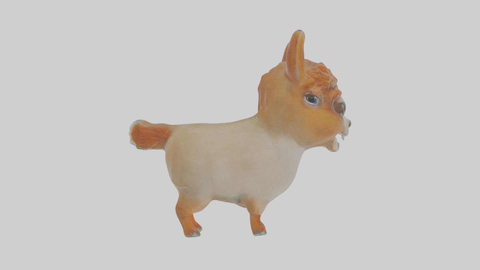Cartoon Alpaca Low-poly 3D model_20