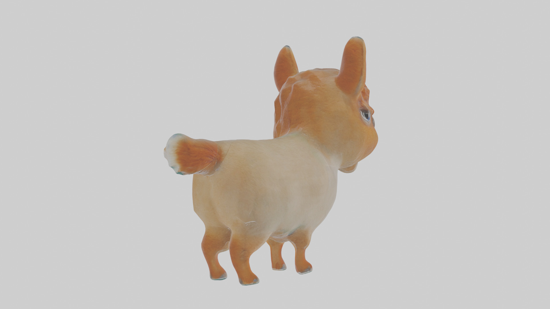 Cartoon Alpaca Low-poly 3D model_3