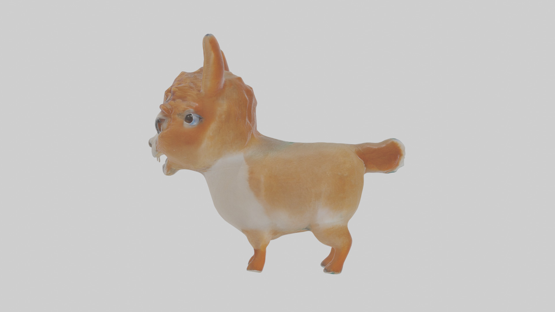 Cartoon Alpaca Low-poly 3D model_19