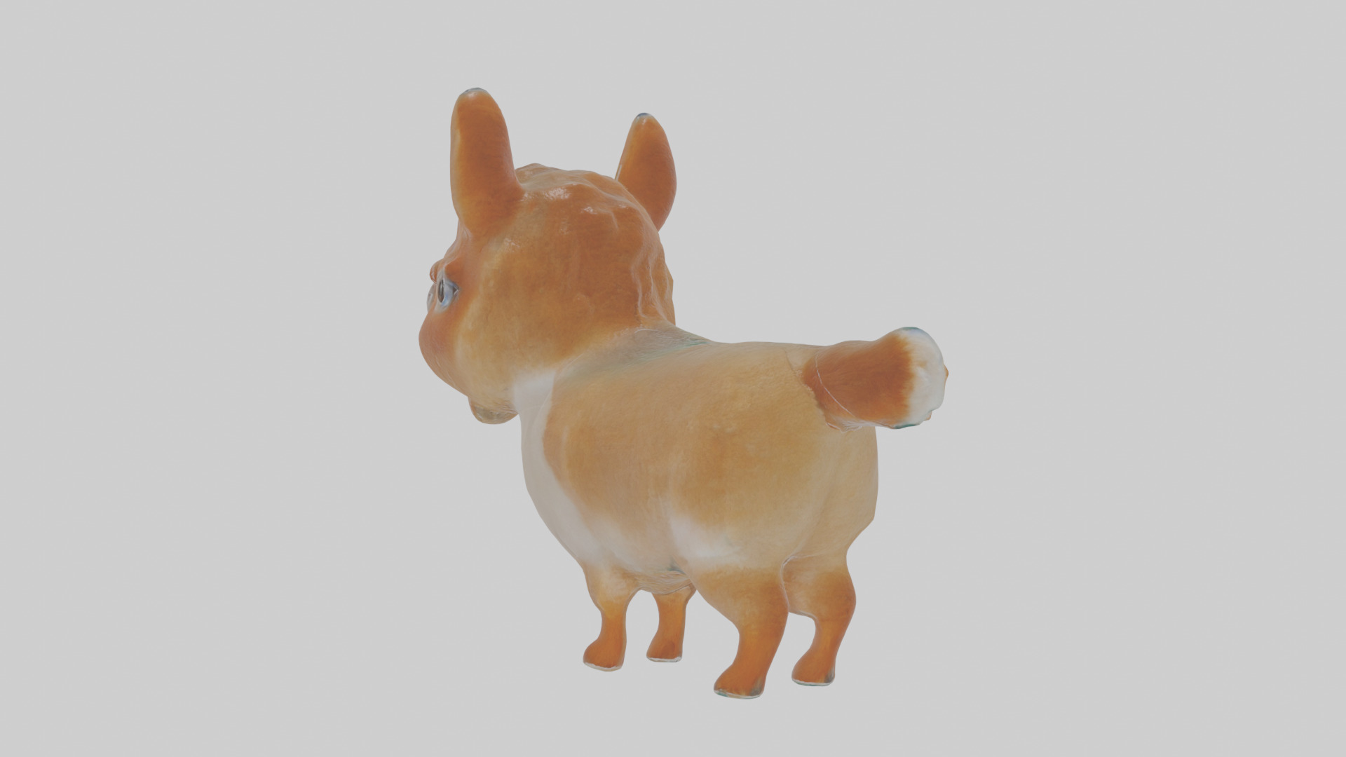 Cartoon Alpaca Low-poly 3D model_1