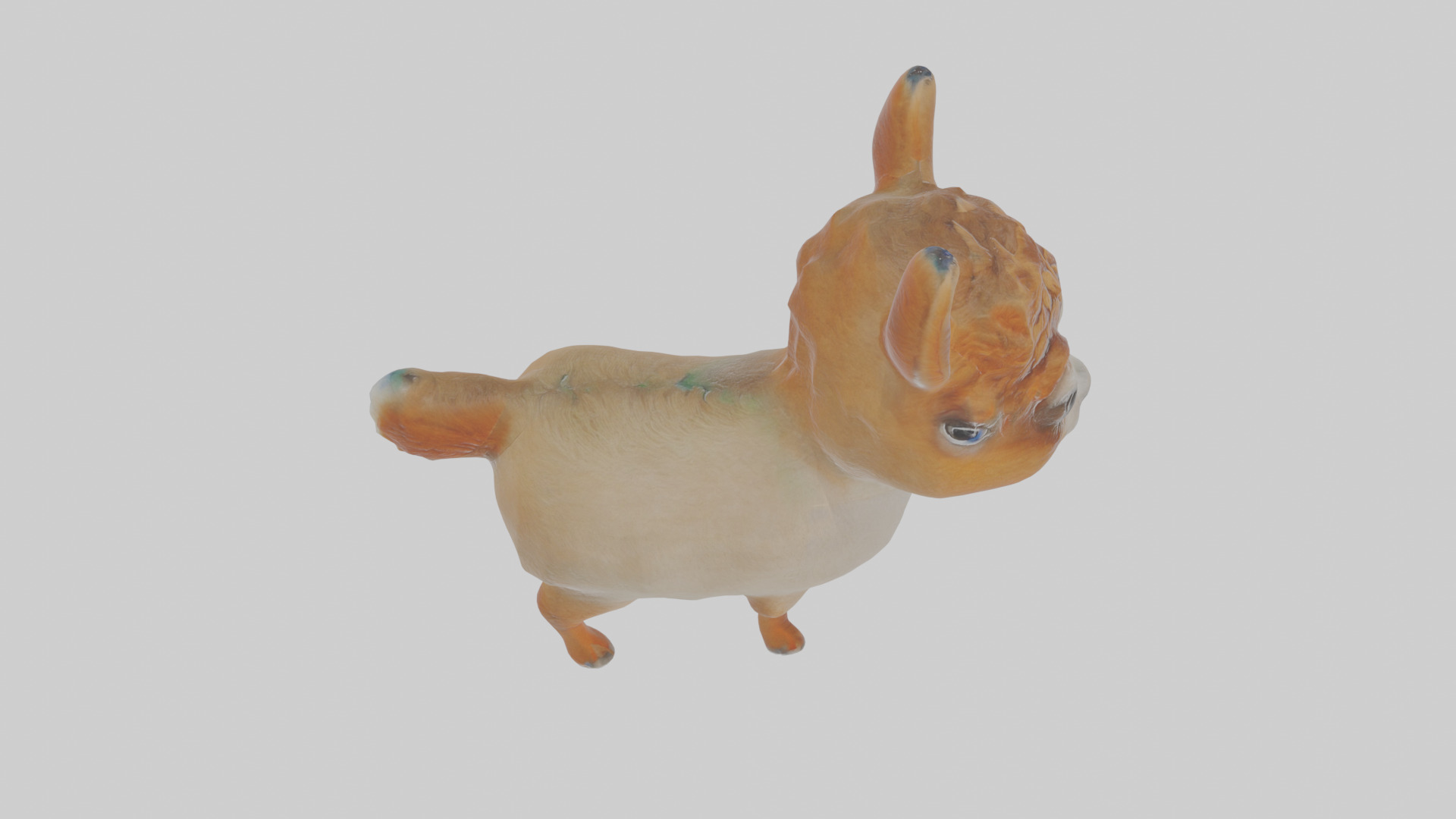 Cartoon Alpaca Low-poly 3D model_28