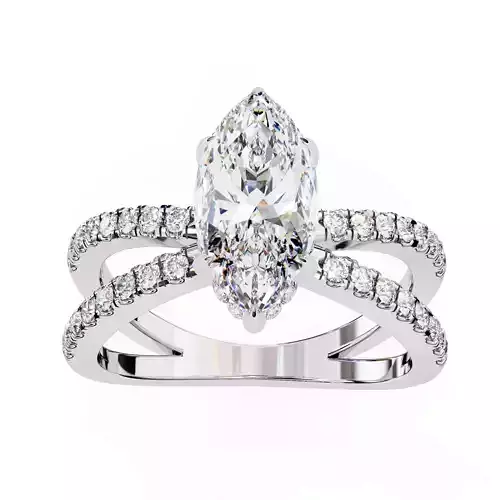 MARQUISE DIAMOND RING -CAD-090 3D model