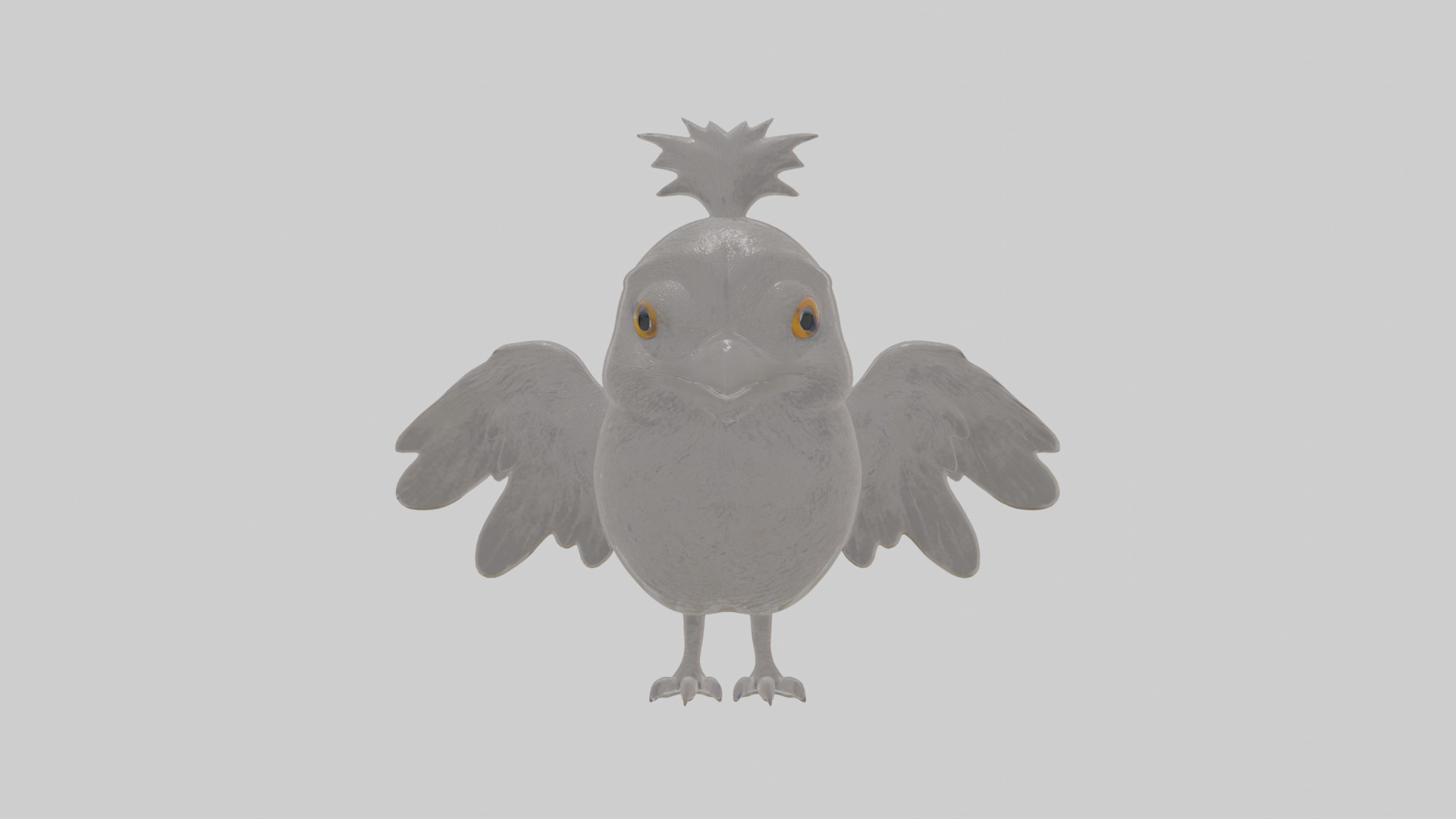 Cartoon Apostlebird Low-poly 3D model_15