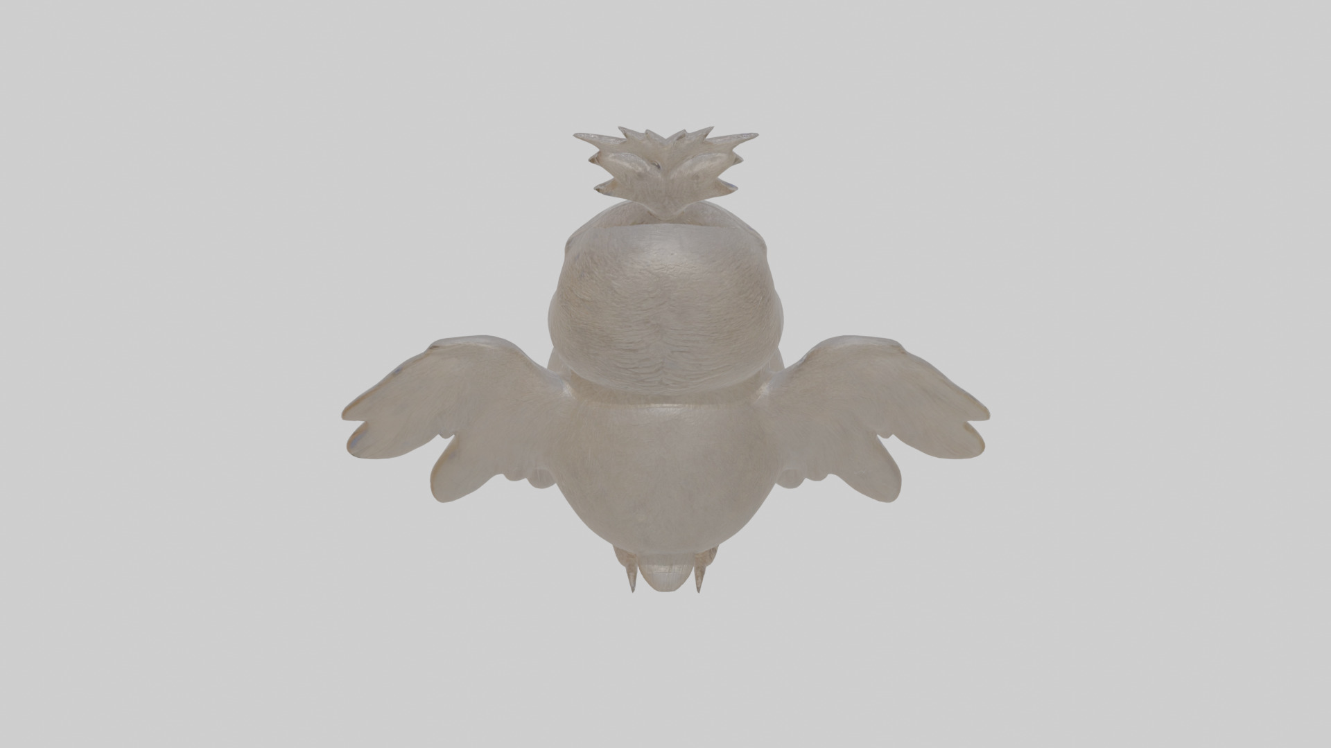 Cartoon Apostlebird Low-poly 3D model_23