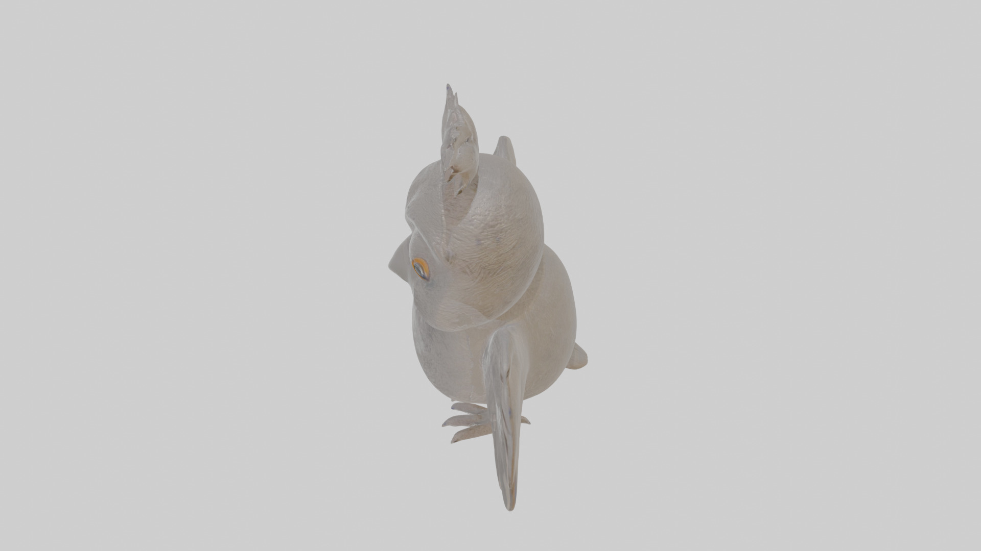 Cartoon Apostlebird Low-poly 3D model_26