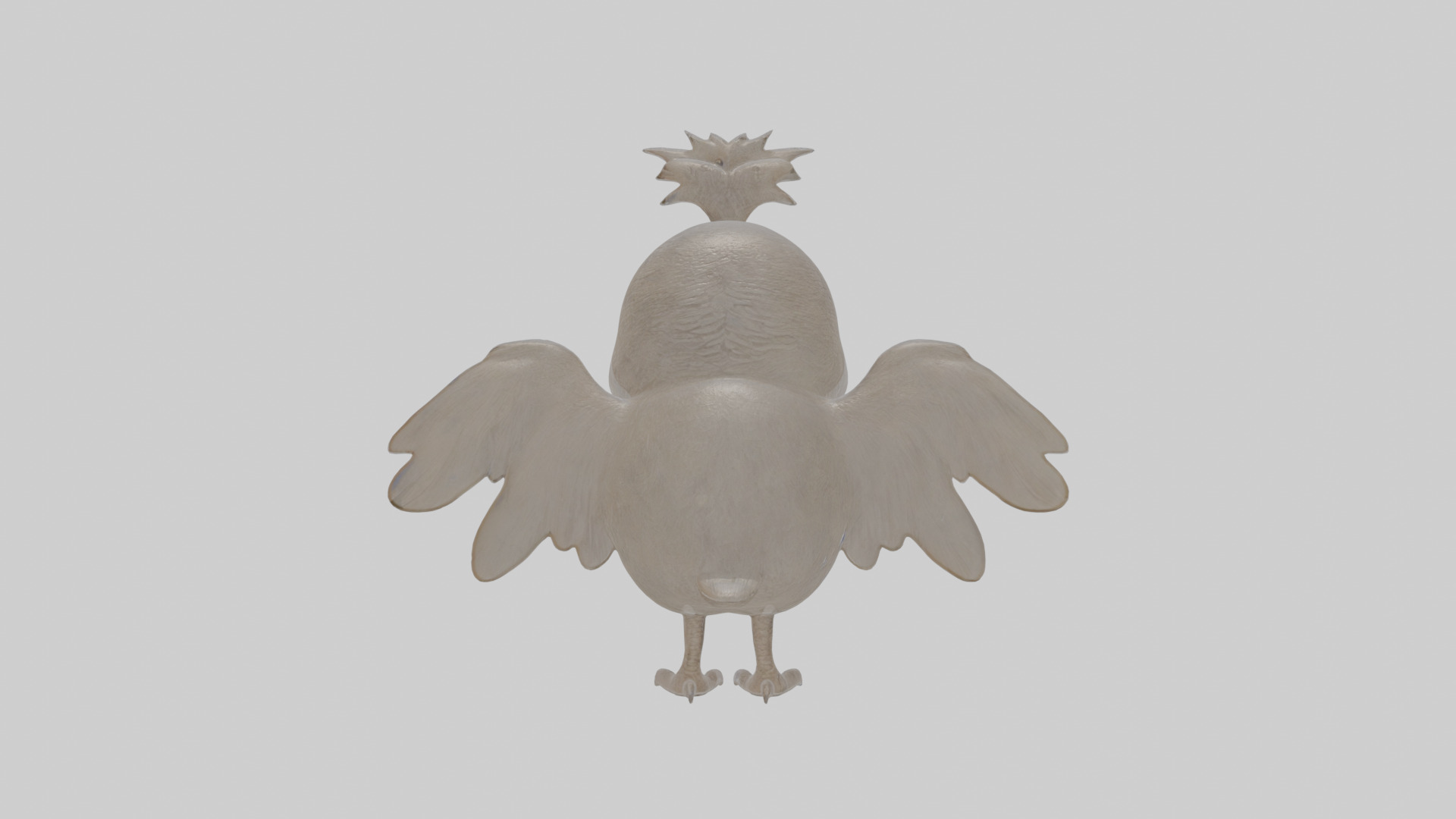 Cartoon Apostlebird Low-poly 3D model_1