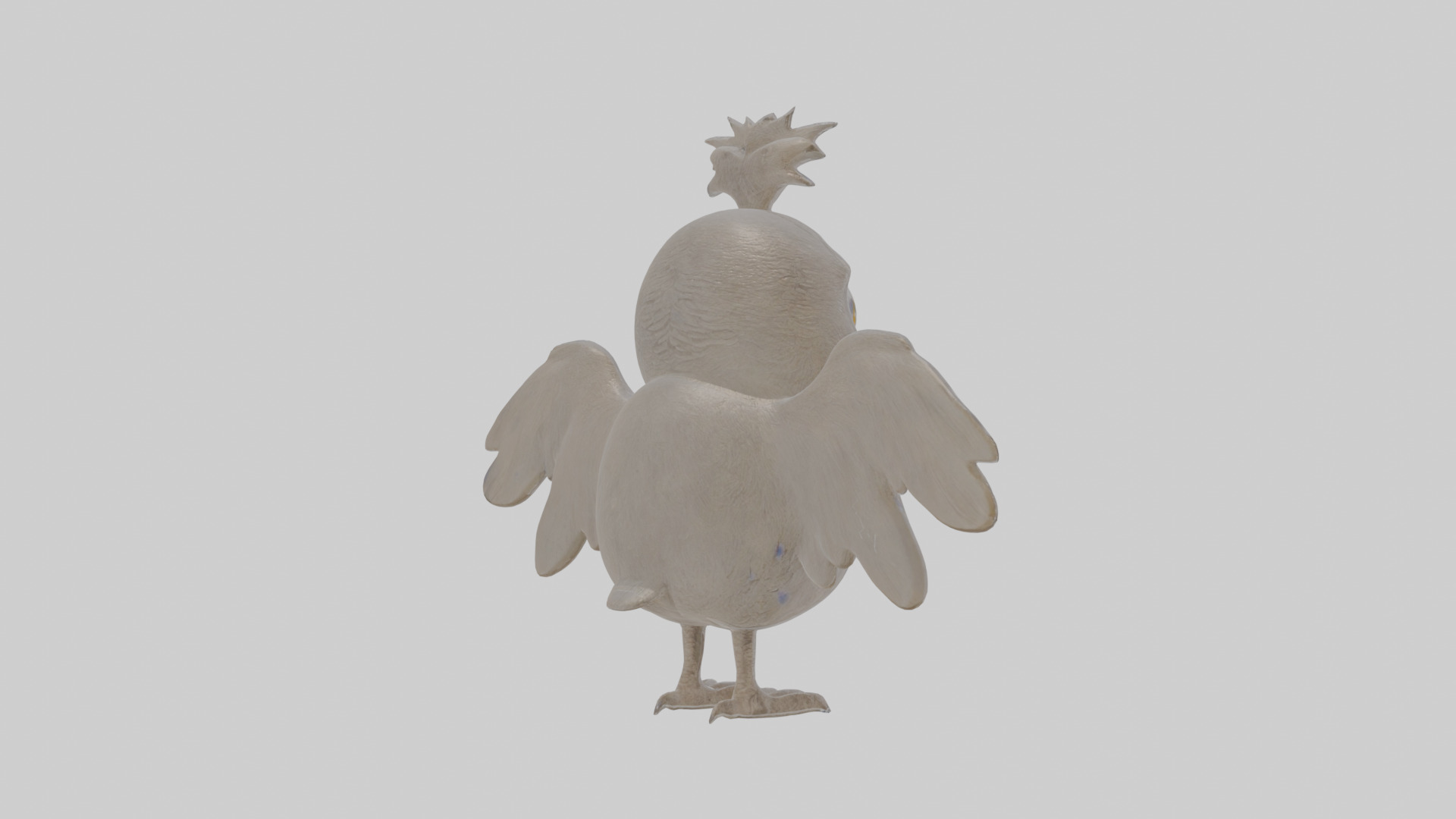 Cartoon Apostlebird Low-poly 3D model_3