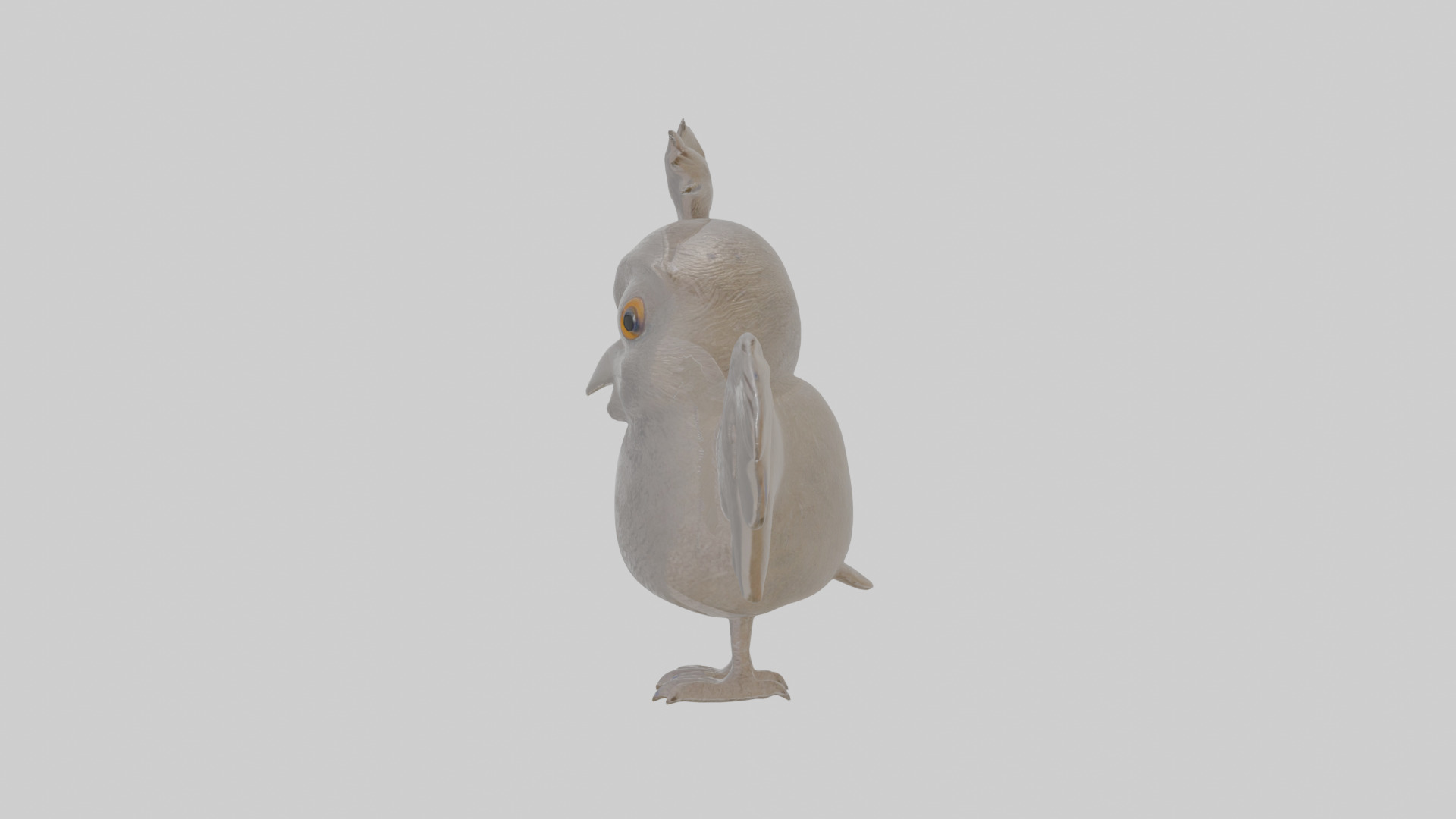 Cartoon Apostlebird Low-poly 3D model_18