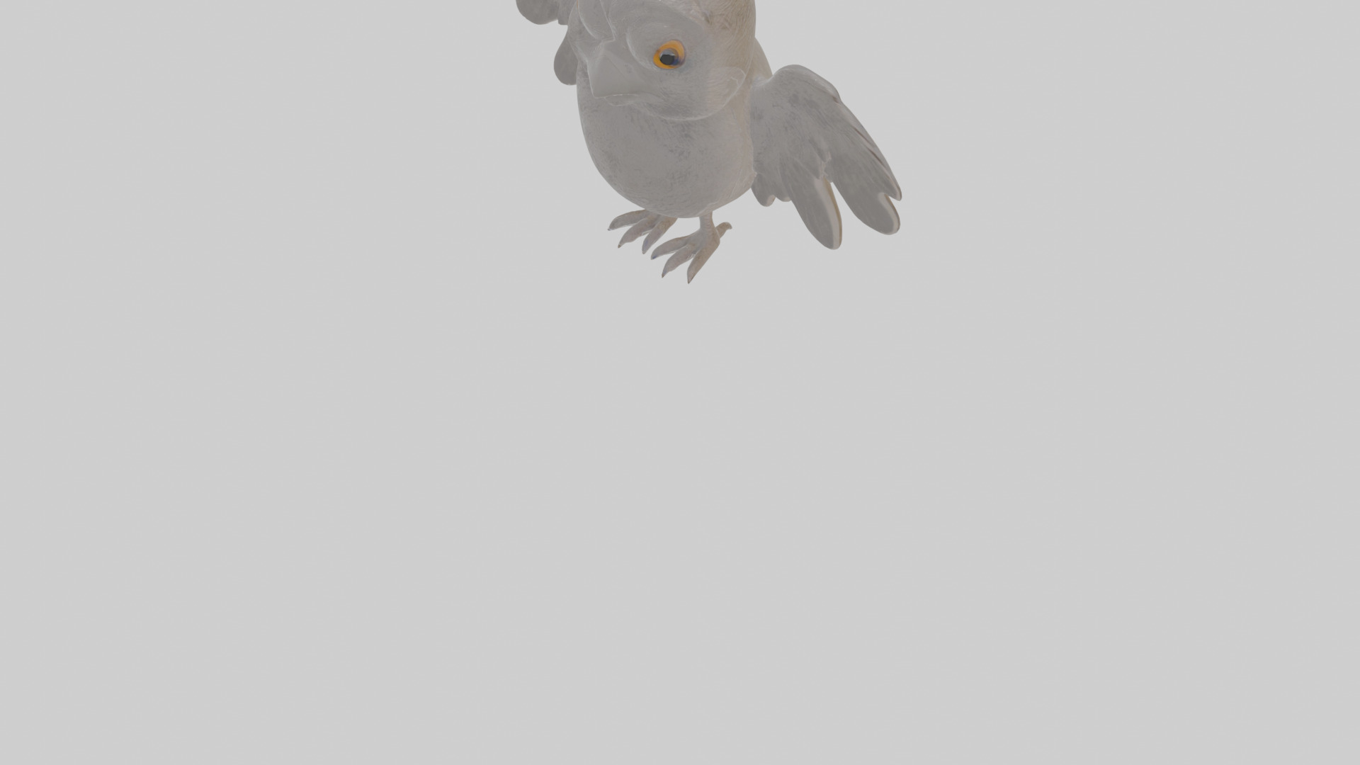 Cartoon Apostlebird Low-poly 3D model_8