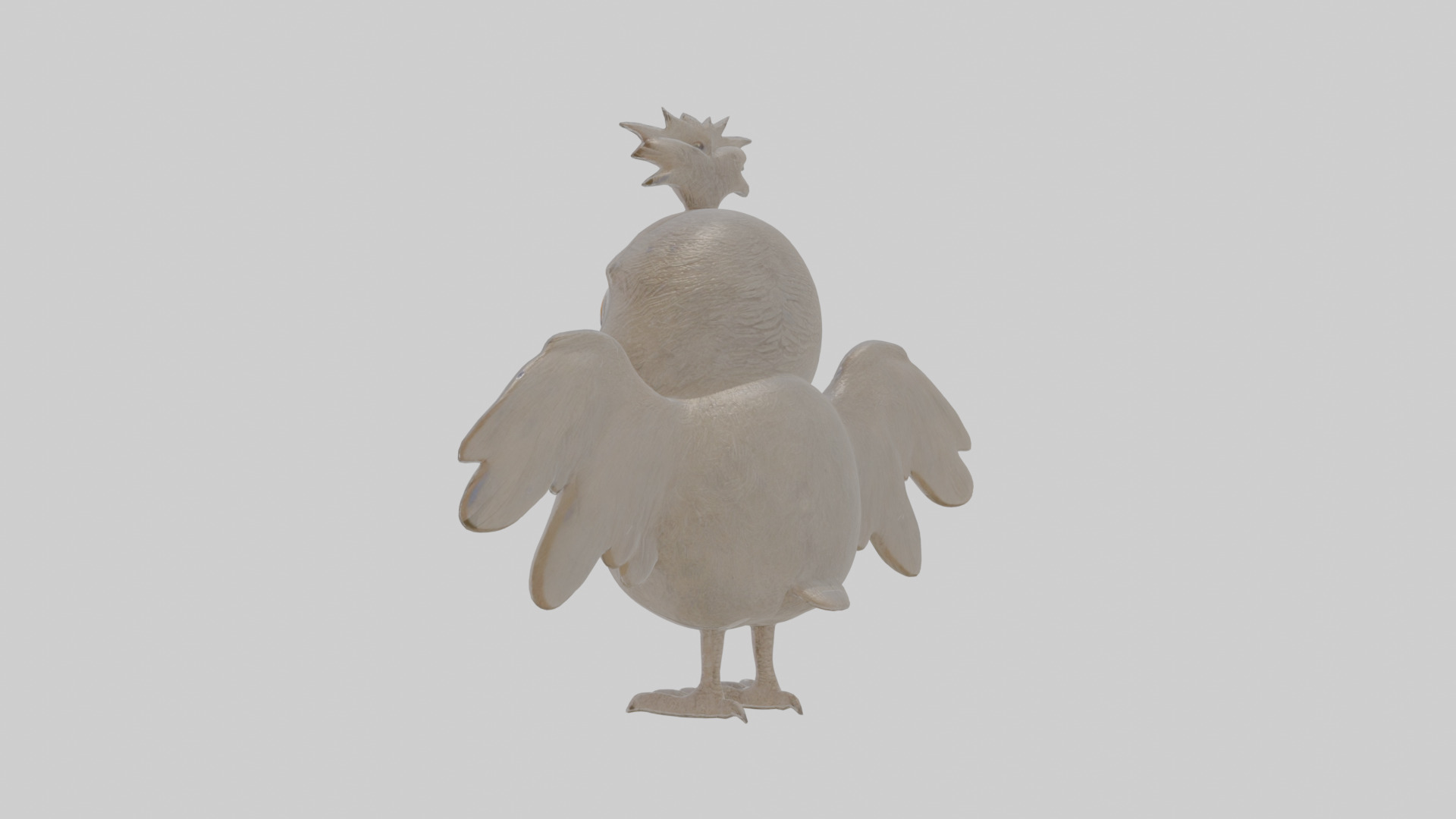 Cartoon Apostlebird Low-poly 3D model_2