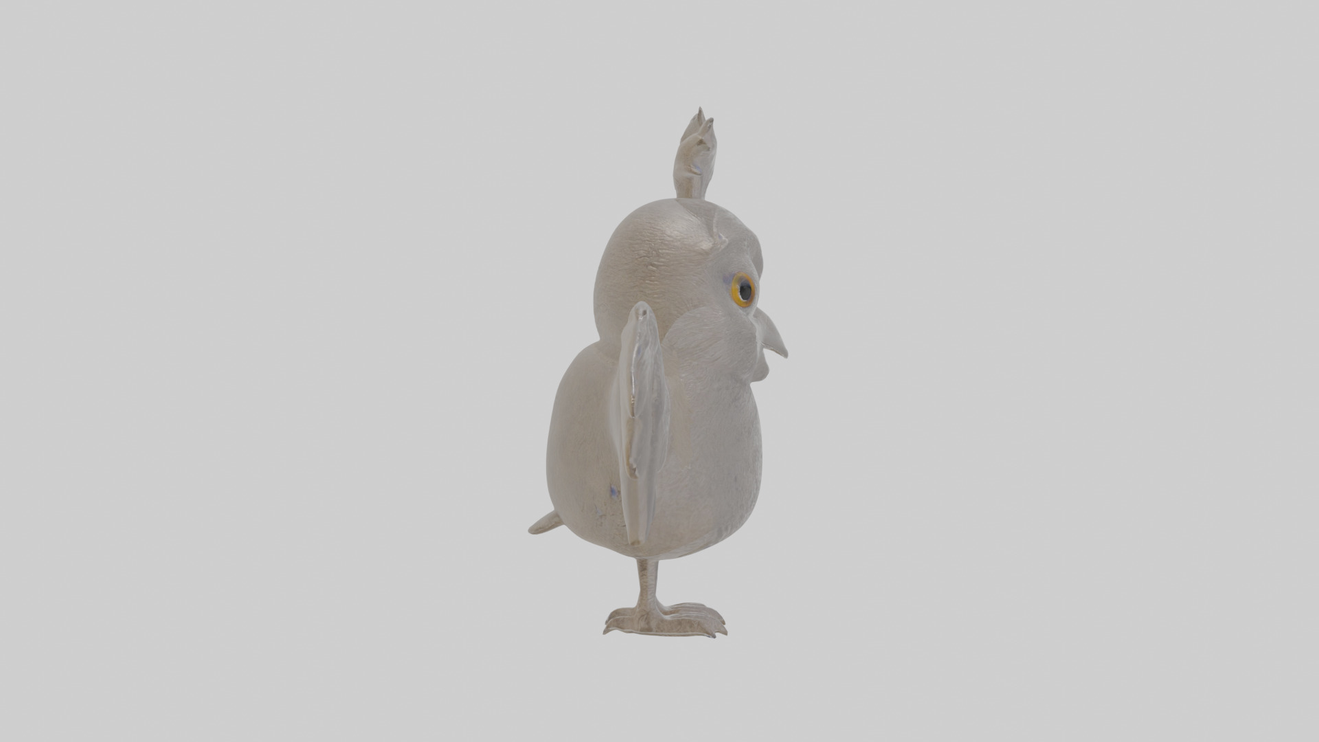 Cartoon Apostlebird Low-poly 3D model_20
