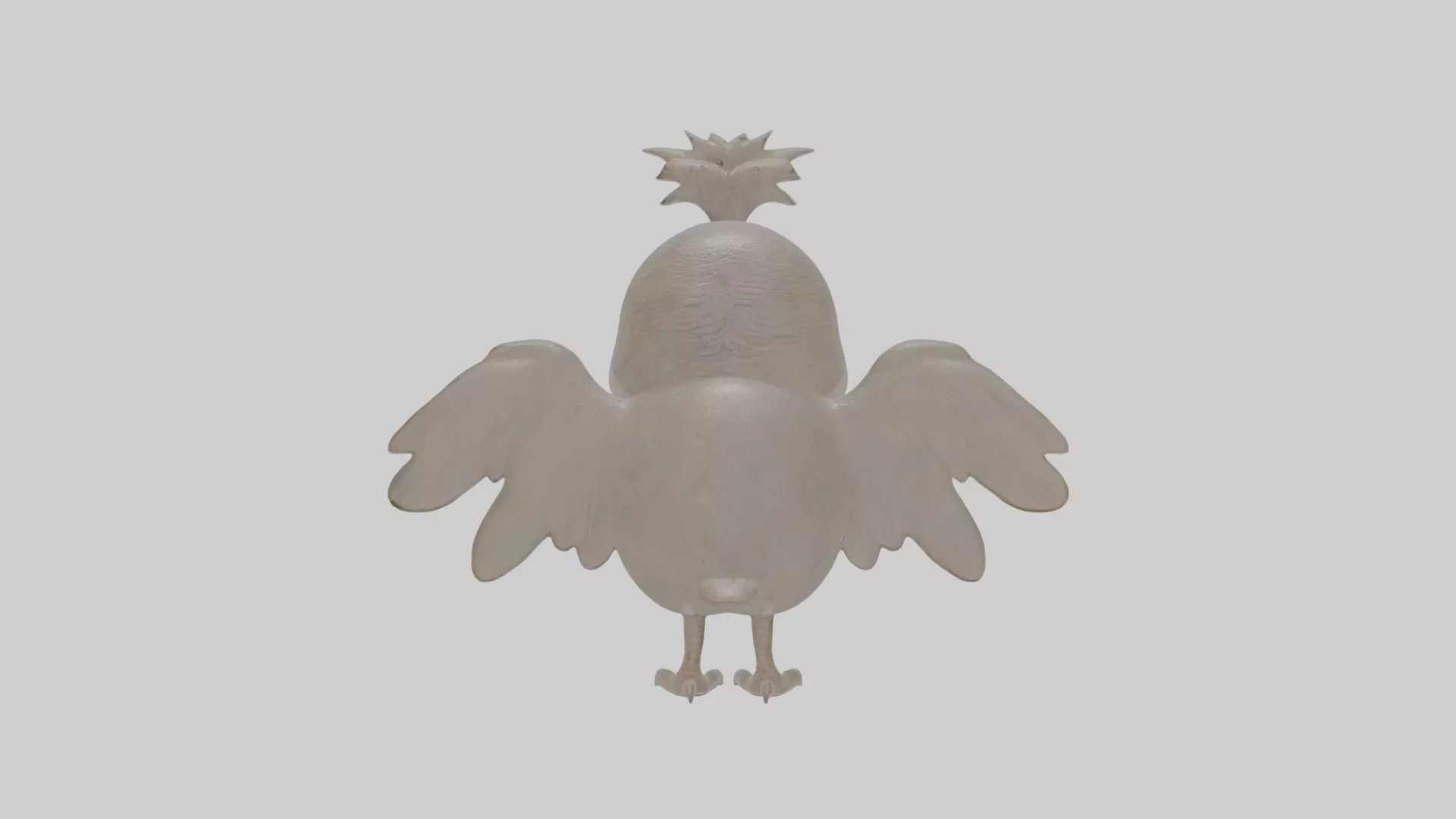 Cartoon Apostlebird Low-poly 3D model_0