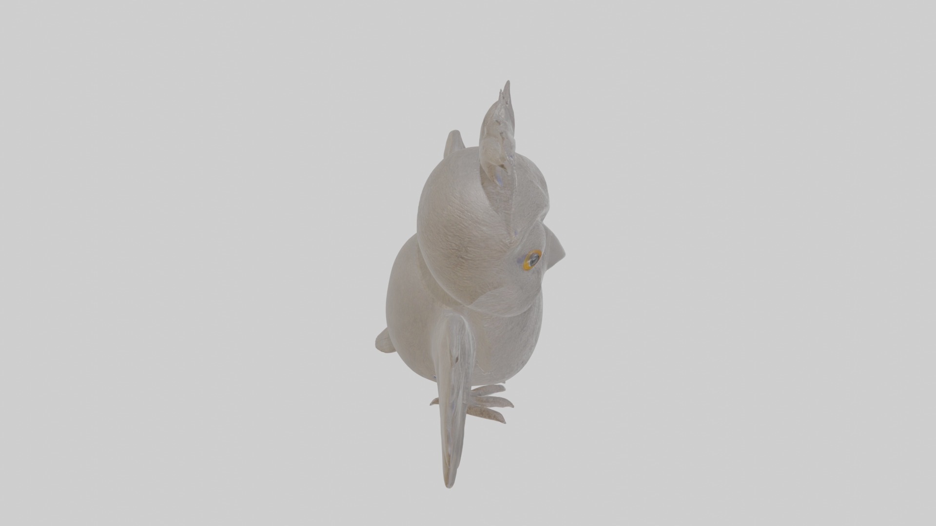 Cartoon Apostlebird Low-poly 3D model_28