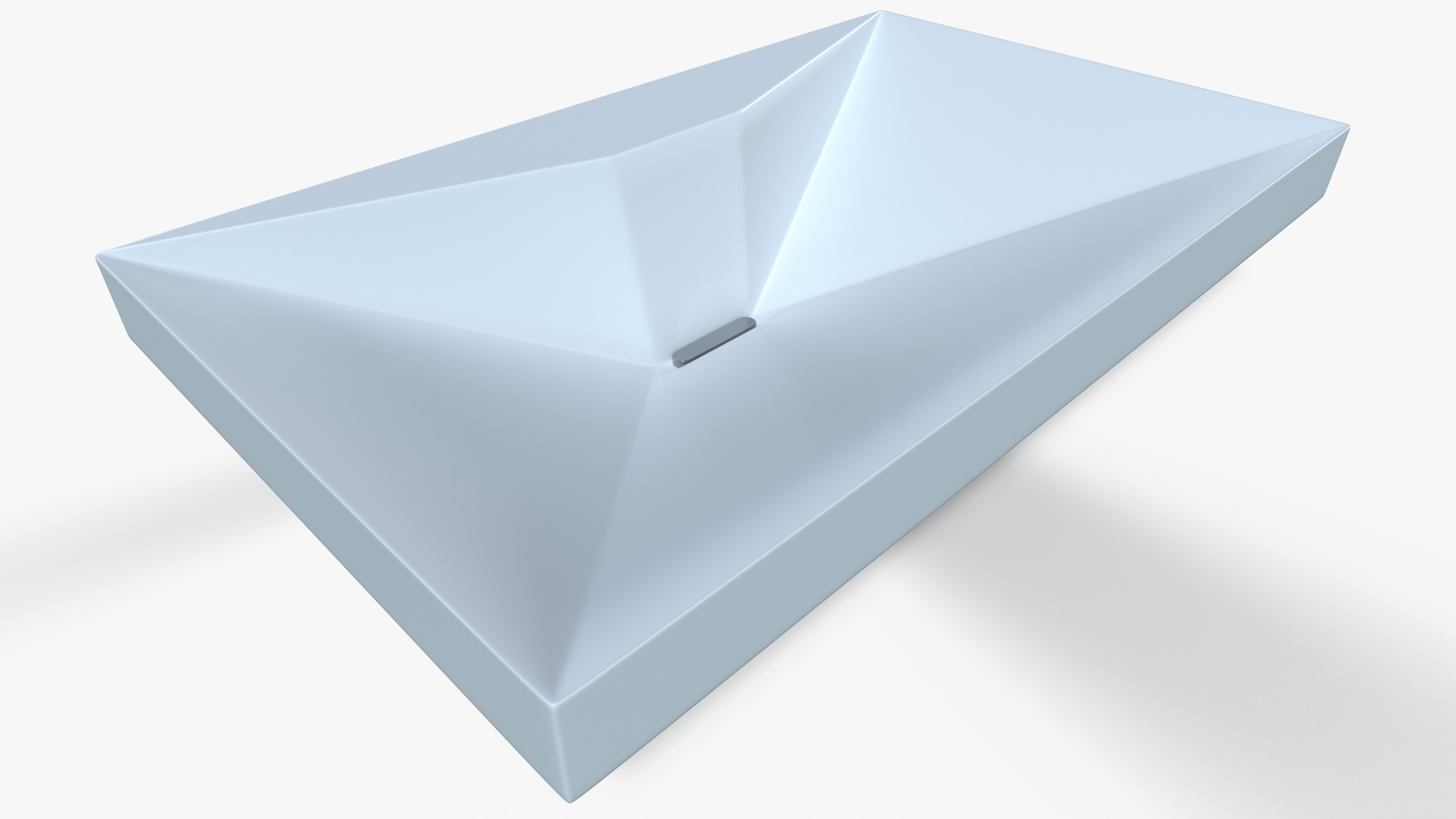 White Ceramic Sink Low-poly 3D model_5