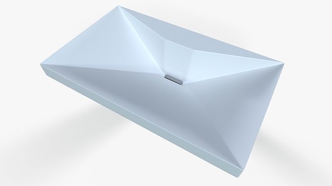 White Ceramic Sink Low-poly 3D model