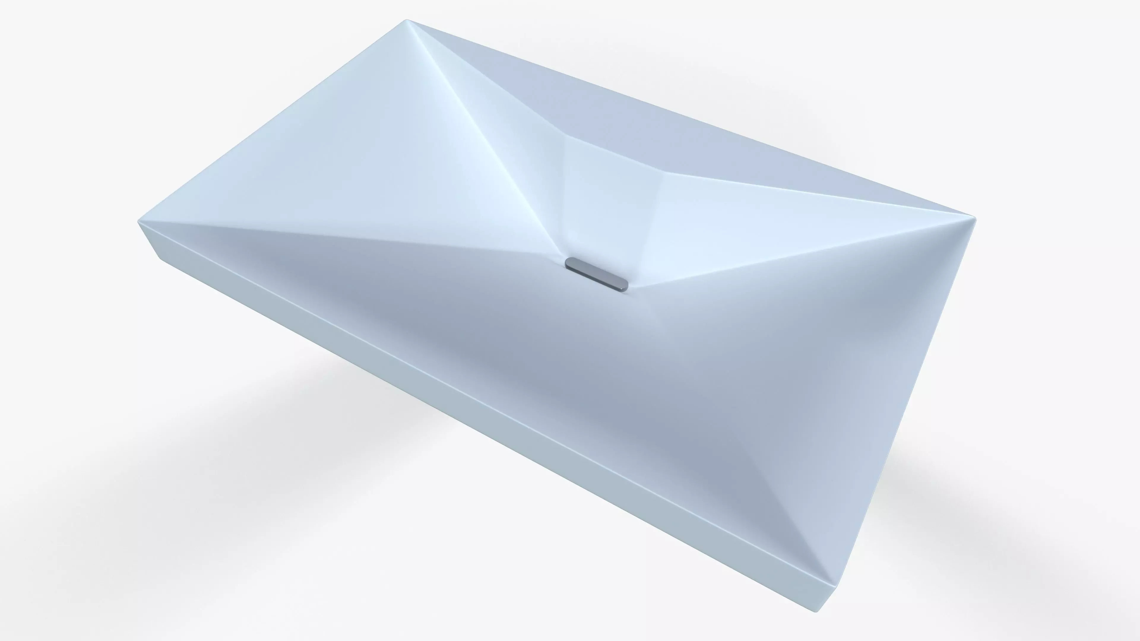 White Ceramic Sink Low-poly 3D model_0
