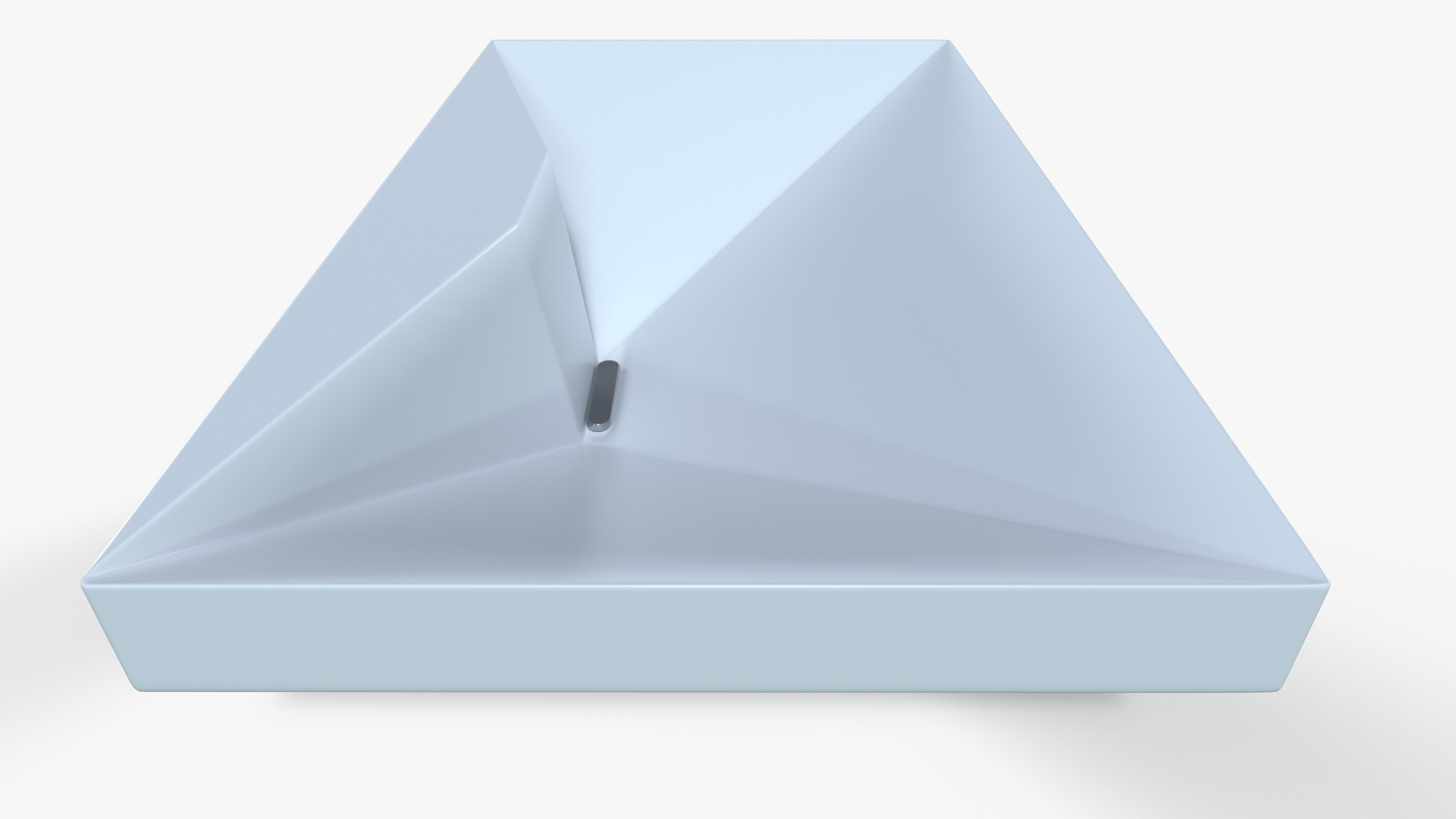 White Ceramic Sink Low-poly 3D model_3