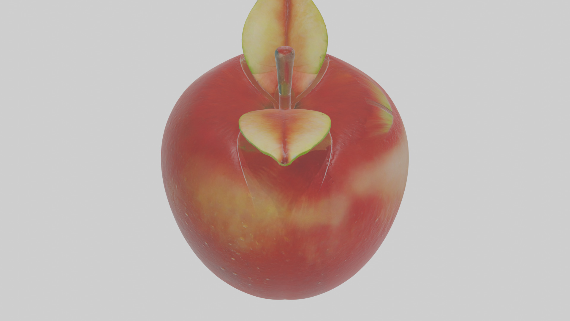 Cartoon Apple Low-poly 3D model_28