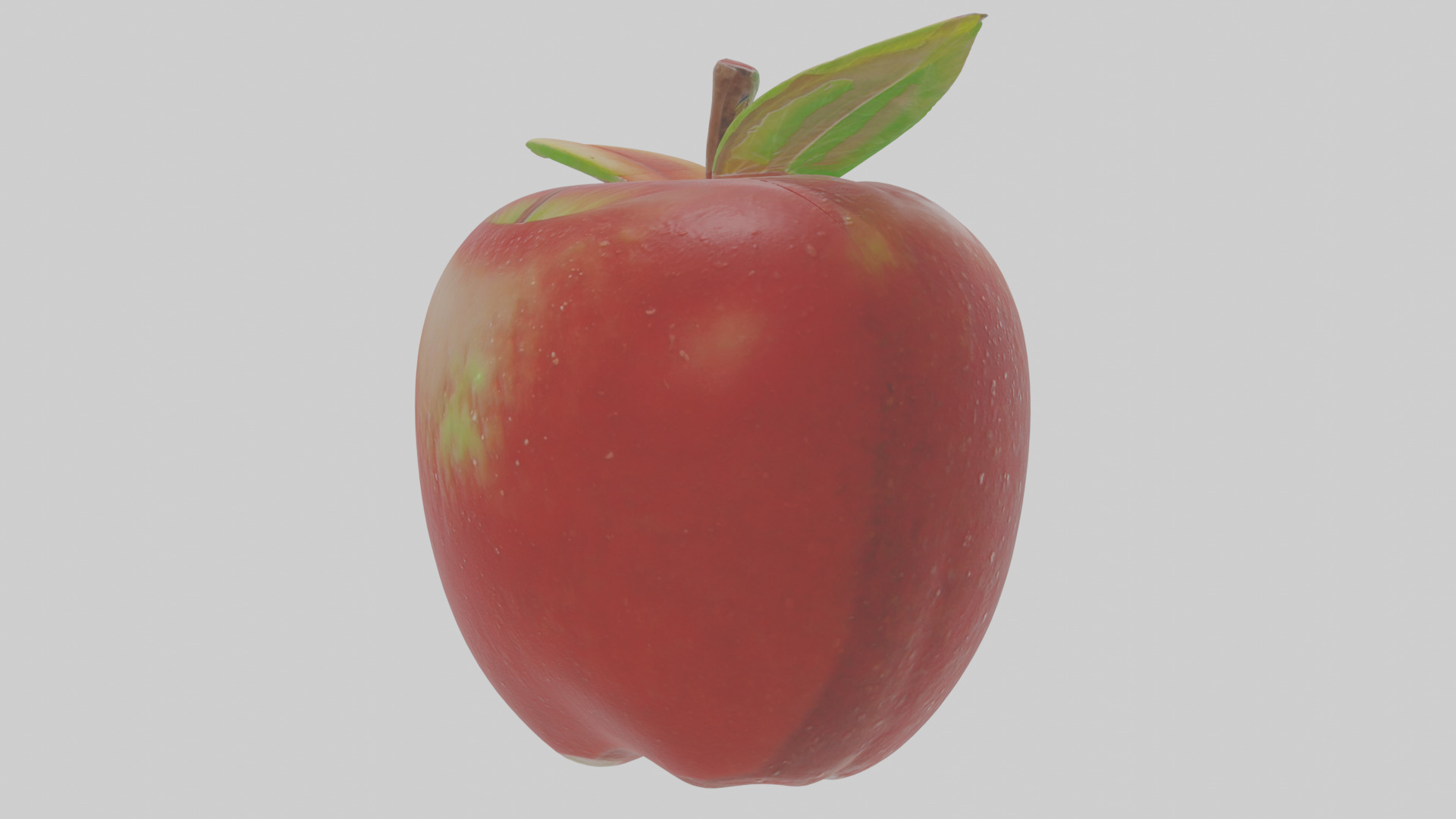 Cartoon Apple Low-poly 3D model_15