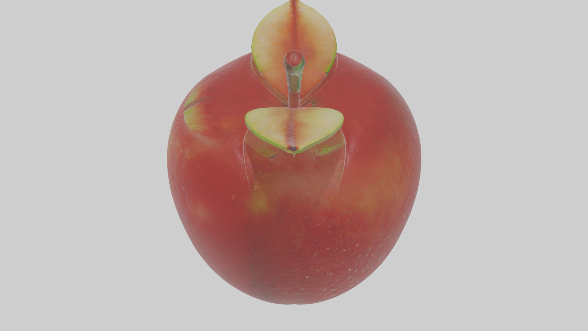 Cartoon Apple Low-poly 3D model_26
