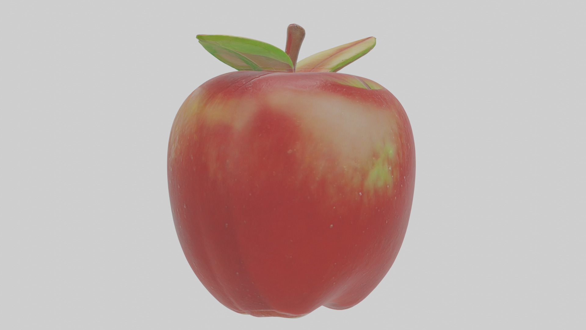 Cartoon Apple Low-poly 3D model_11
