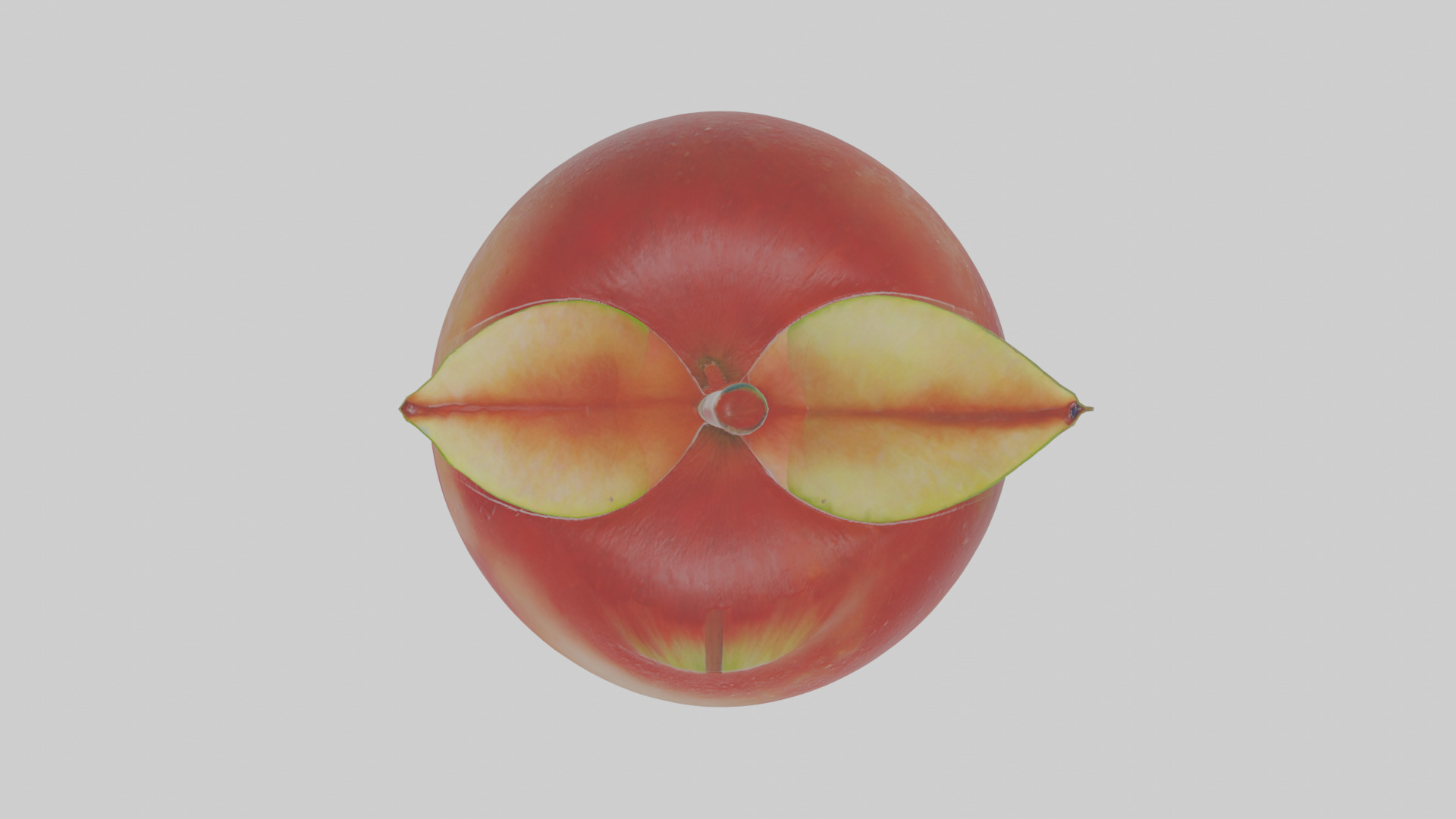 Cartoon Apple Low-poly 3D model_21