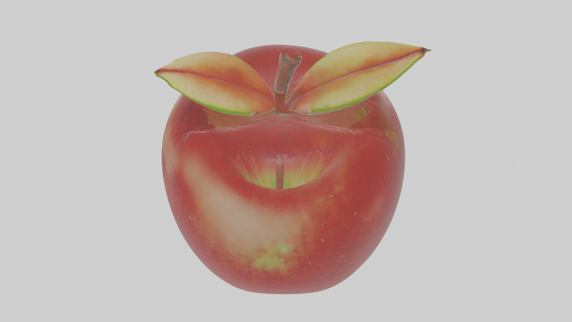 Cartoon Apple Low-poly 3D model_25