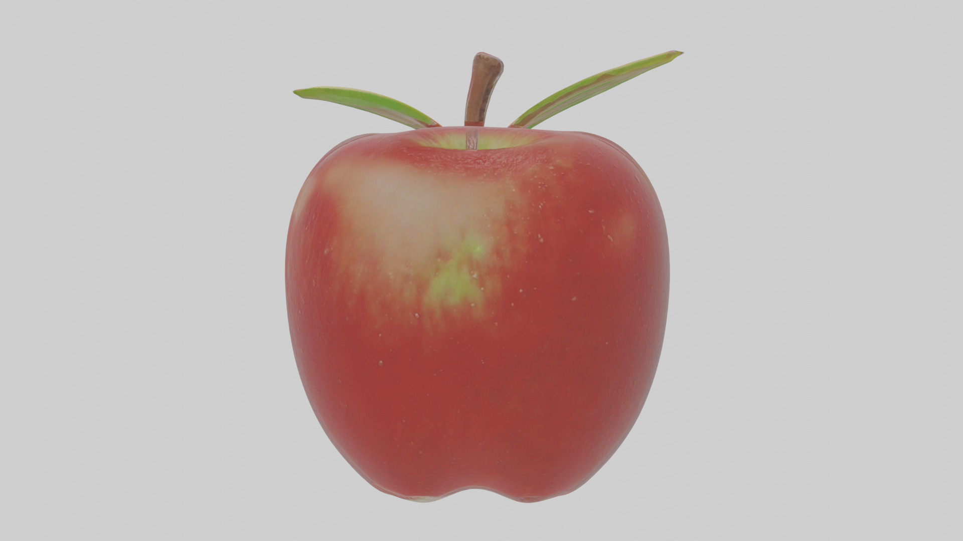 Cartoon Apple Low-poly 3D model_14