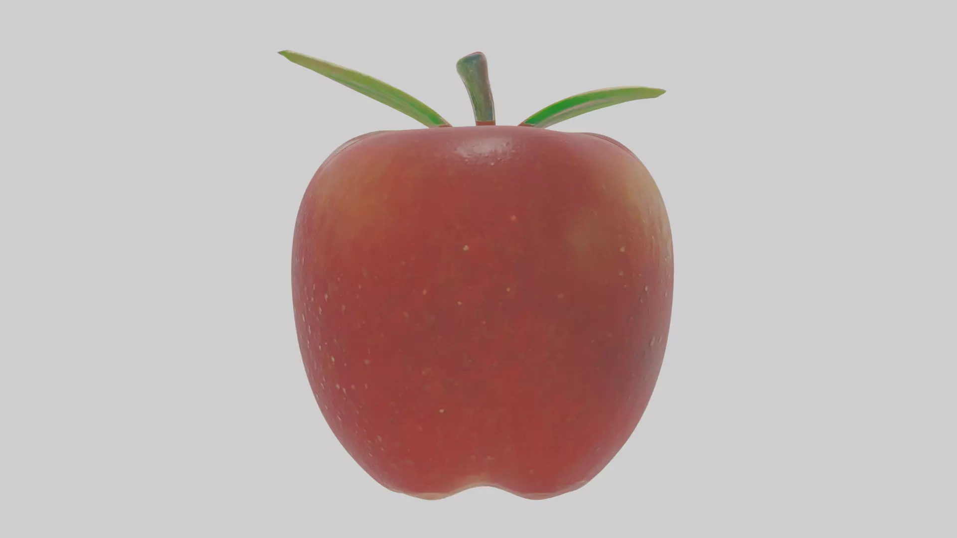 Cartoon Apple Low-poly 3D model_0