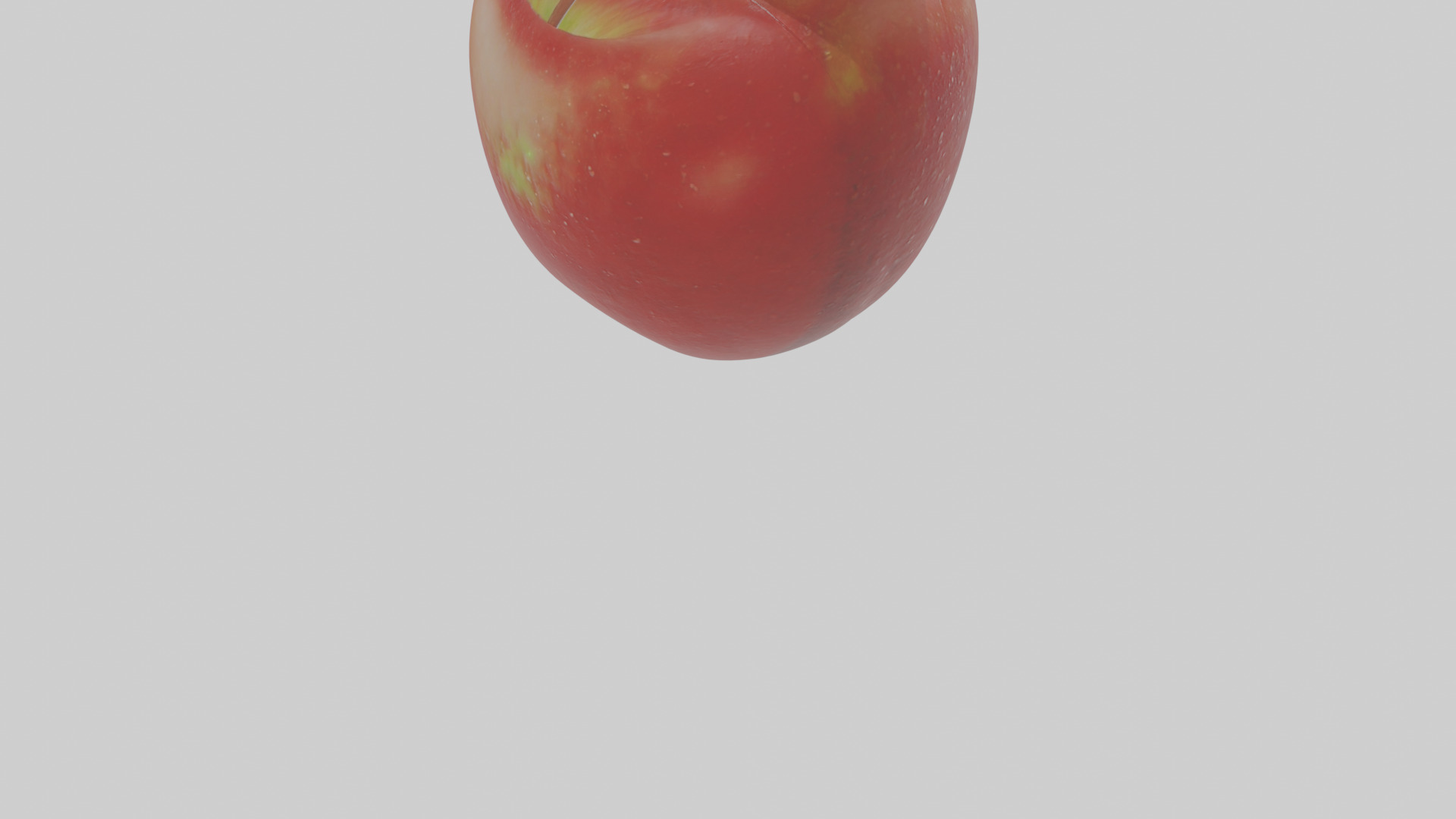 Cartoon Apple Low-poly 3D model_7